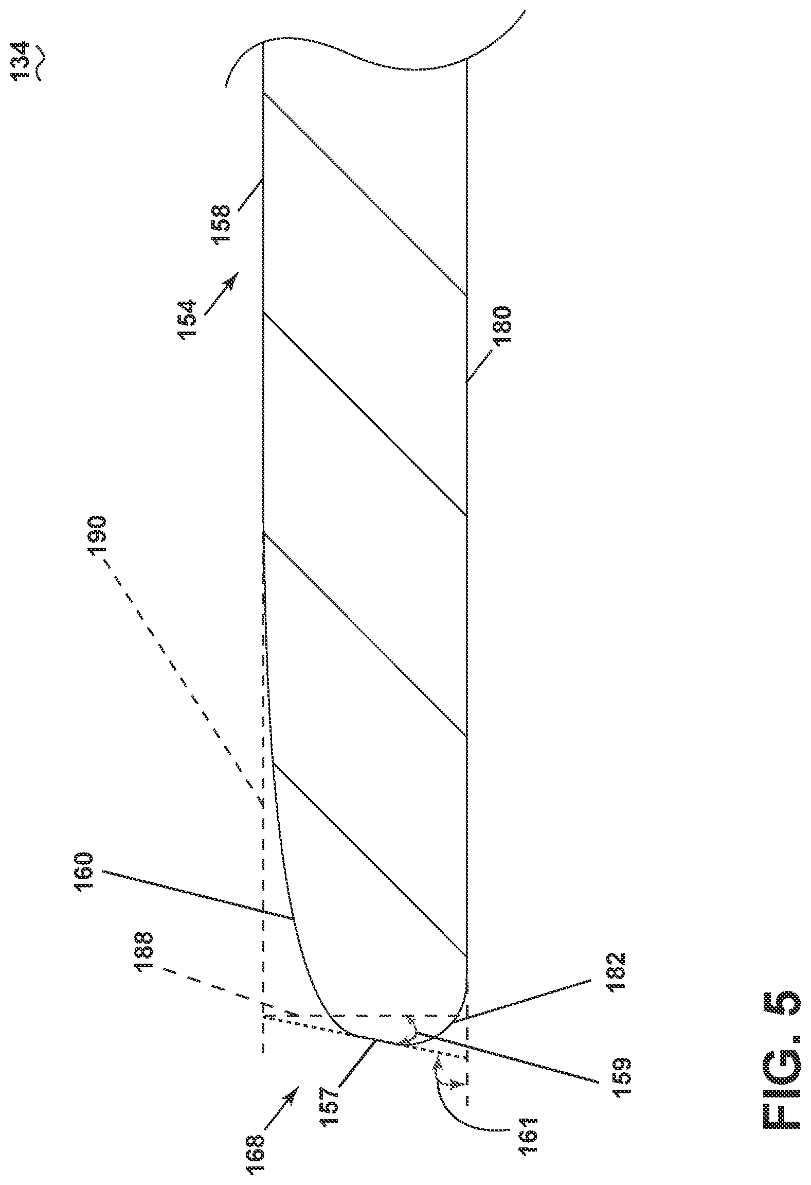 Patent US12098729 Figure 5 – Ceiling fan blade