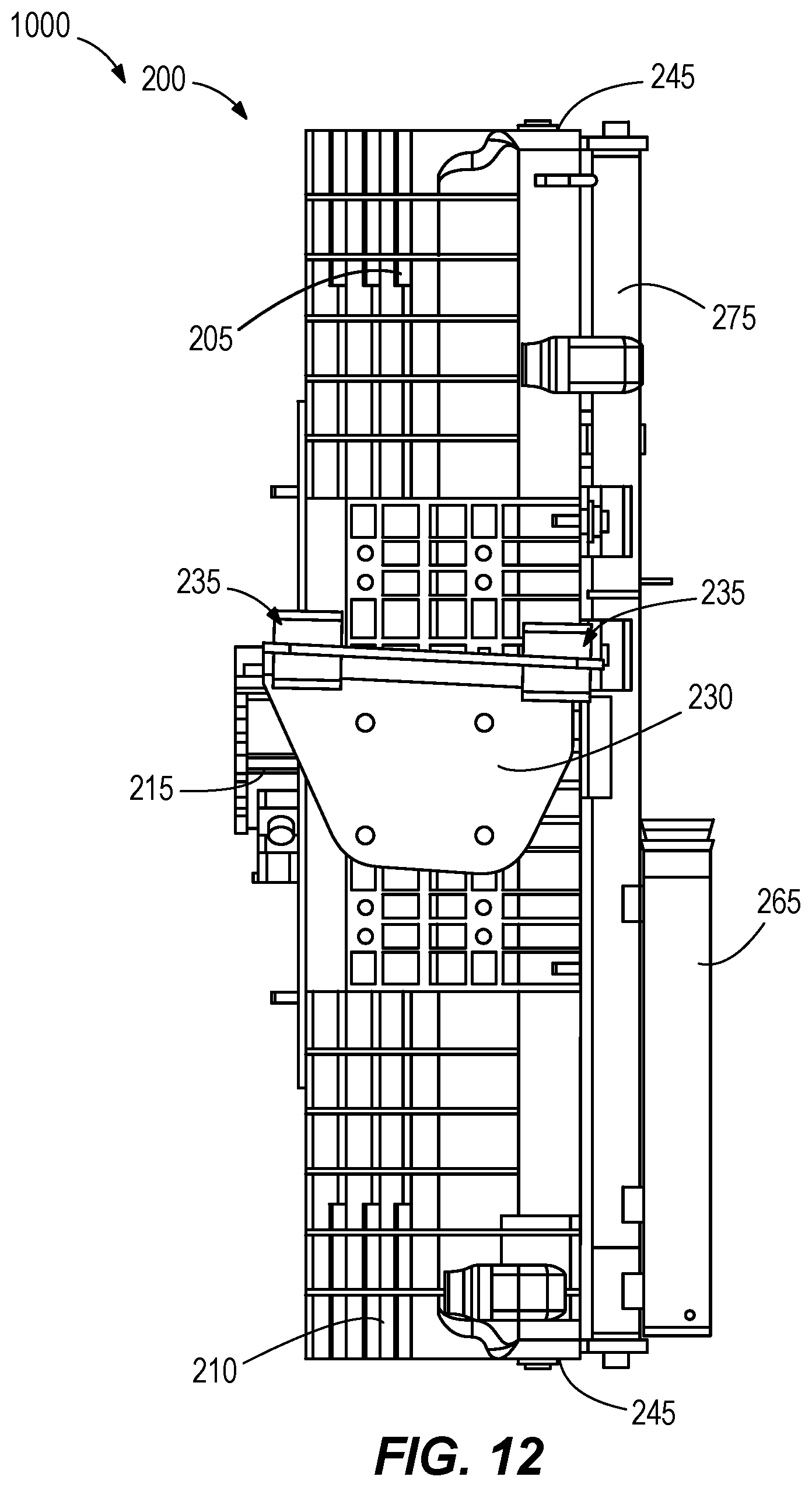 Patent US12098733 Figure 11 – Fan shroud, mounting bracket, and pin mount