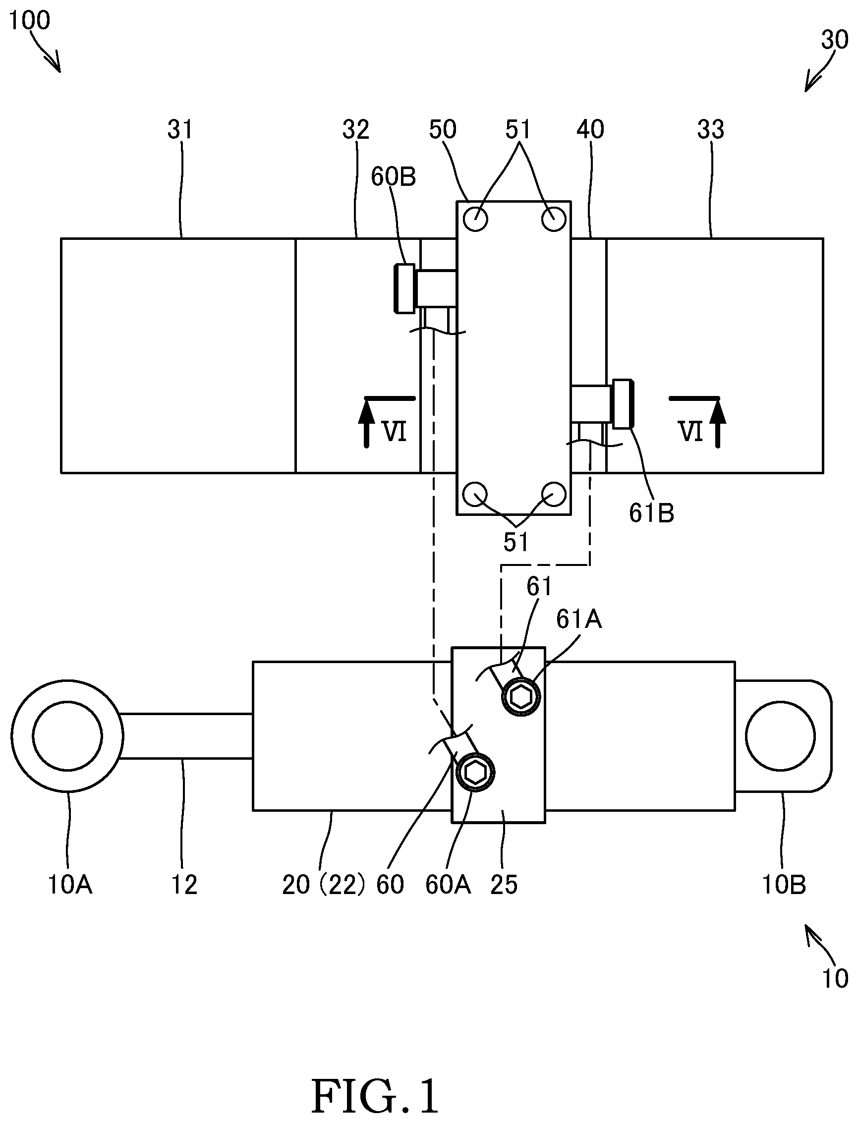 Patent US12098734 Figure 1 – Electric fluid pressure cylinder and moving structure body