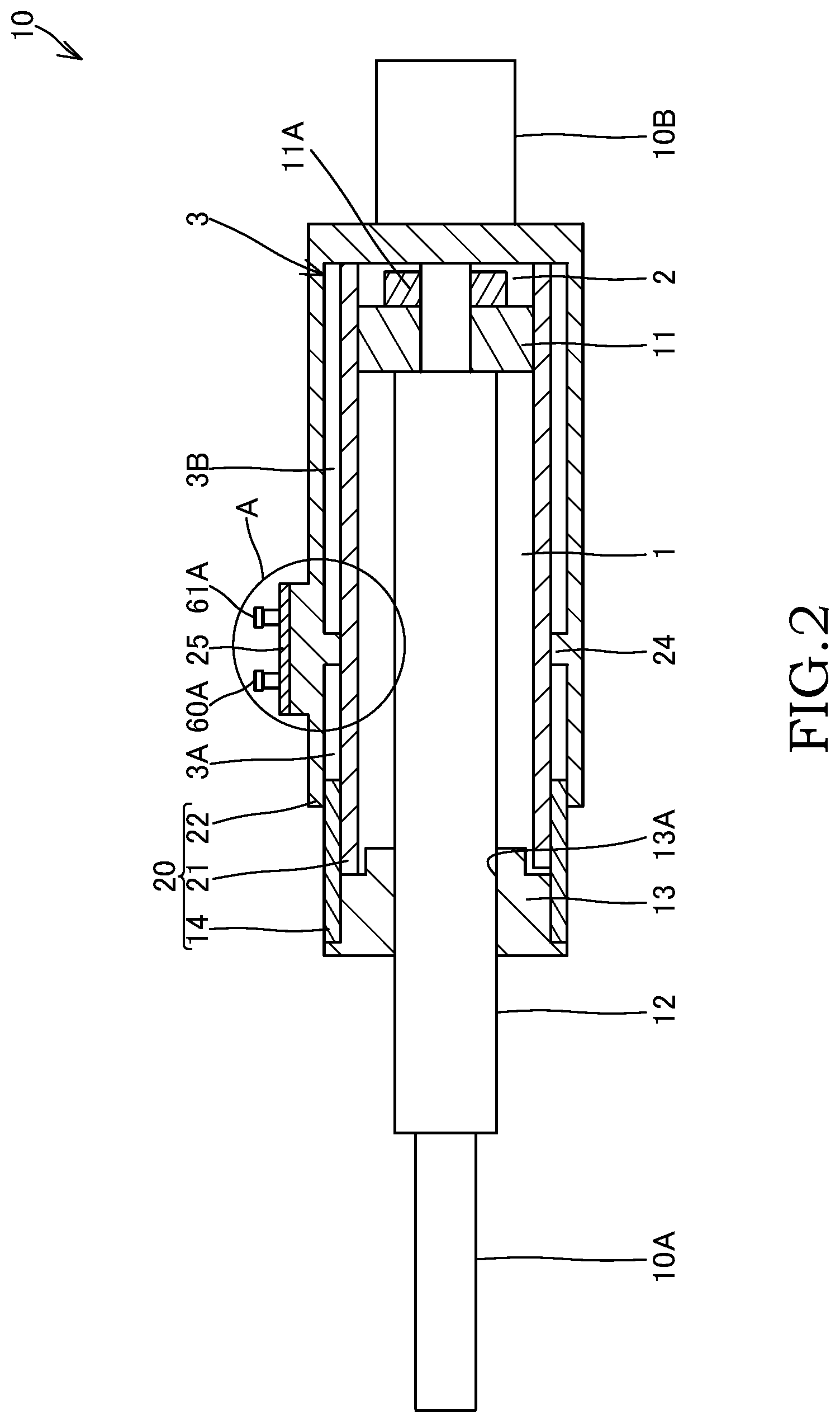 Patent US12098734 Figure 2 – Electric fluid pressure cylinder and moving structure body