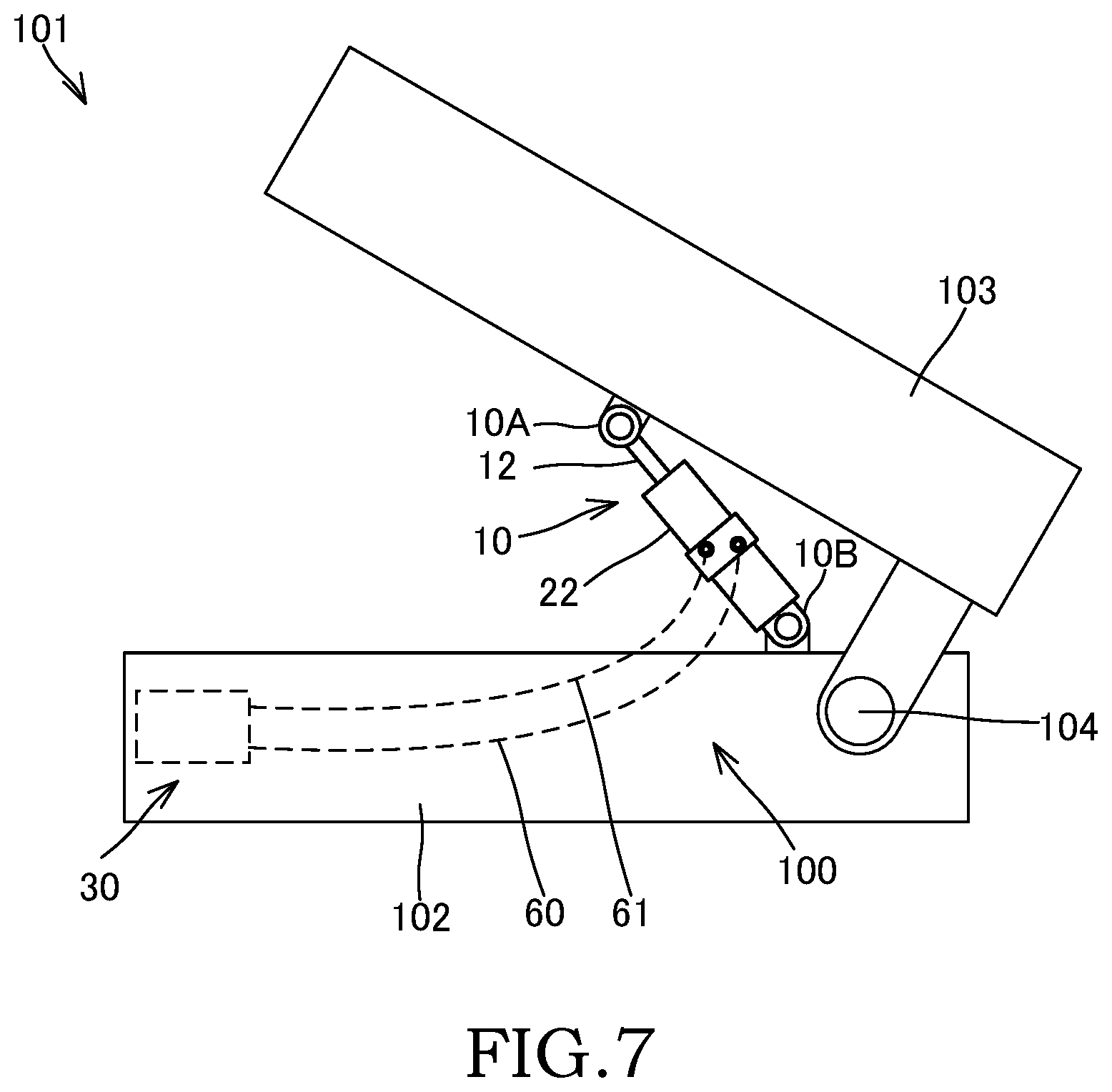 Patent US12098734 Figure 7 – Electric fluid pressure cylinder and moving structure body
