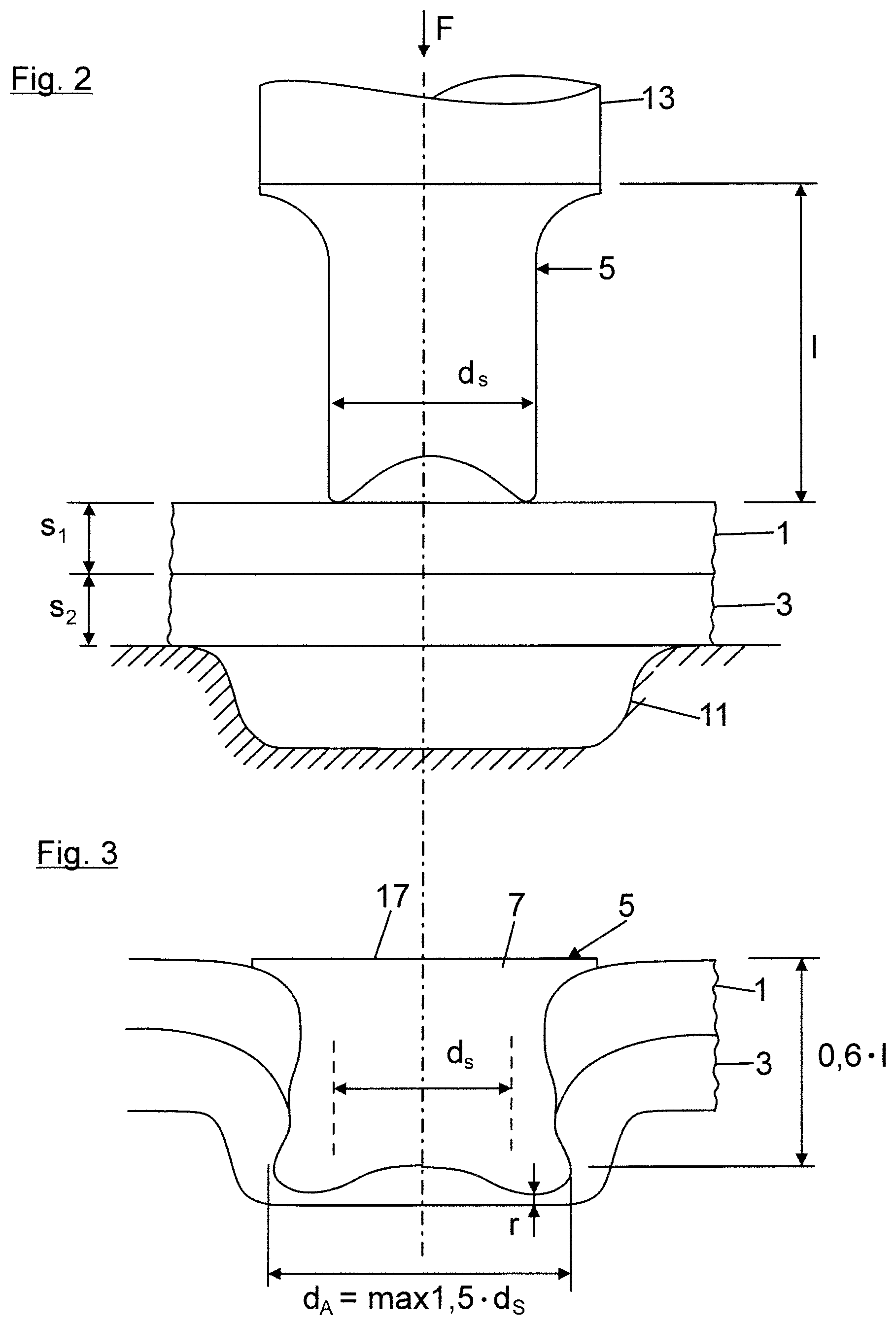 Patent US12098736 Figure 2 – Self-piercing rivet joint and self-piercing rivet