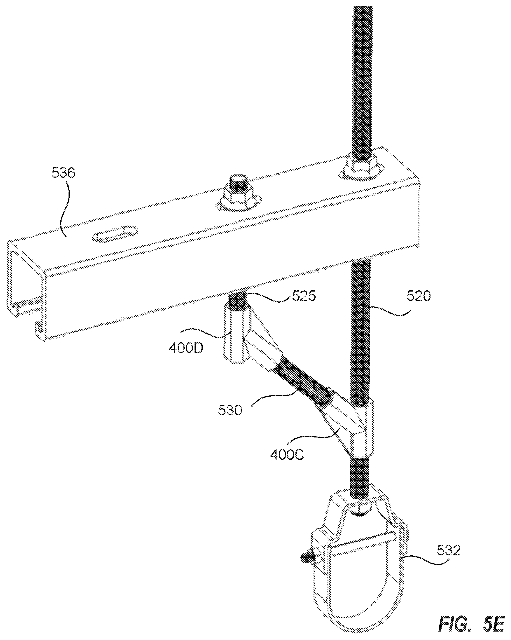 Patent US12098743 Figure 7 – Angled threaded rod coupling having mountable pass-through coupler and improvements thereof