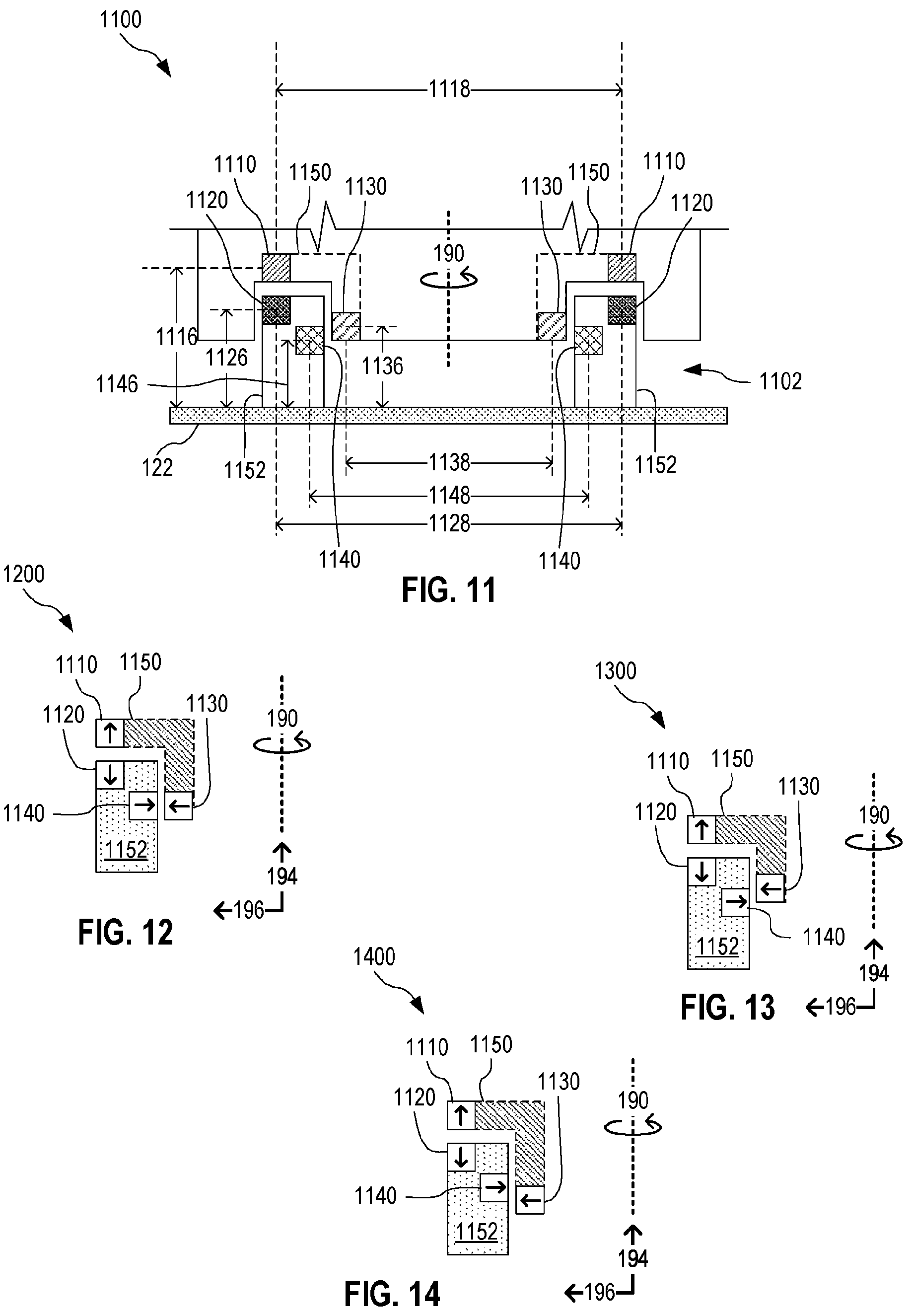 Patent US12098748 Figure 4 – Magnetic bearings for flywheel rotor levitation with radial stabilization