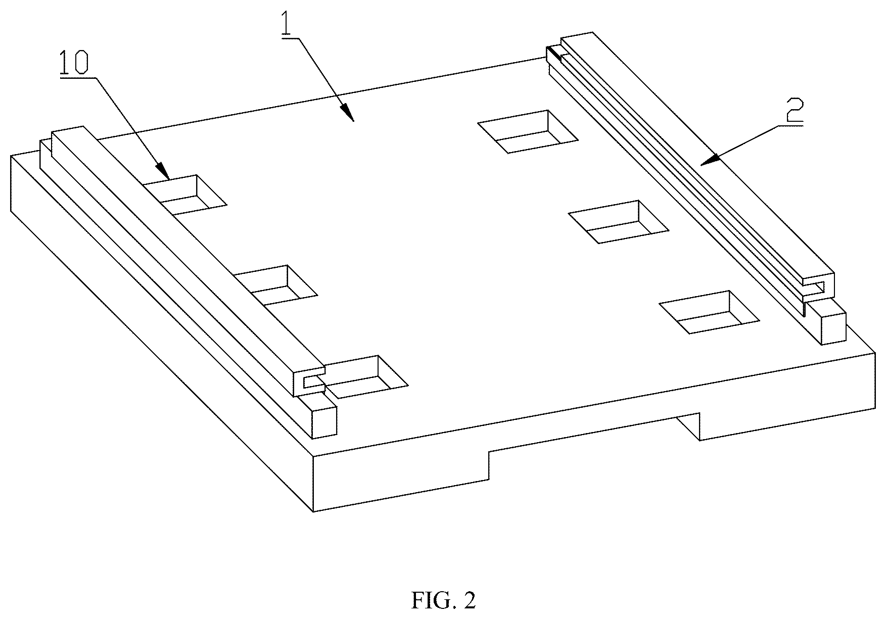 Patent US12098749 Figure 2 – Large-stroke air flotation type nano-positioning platform