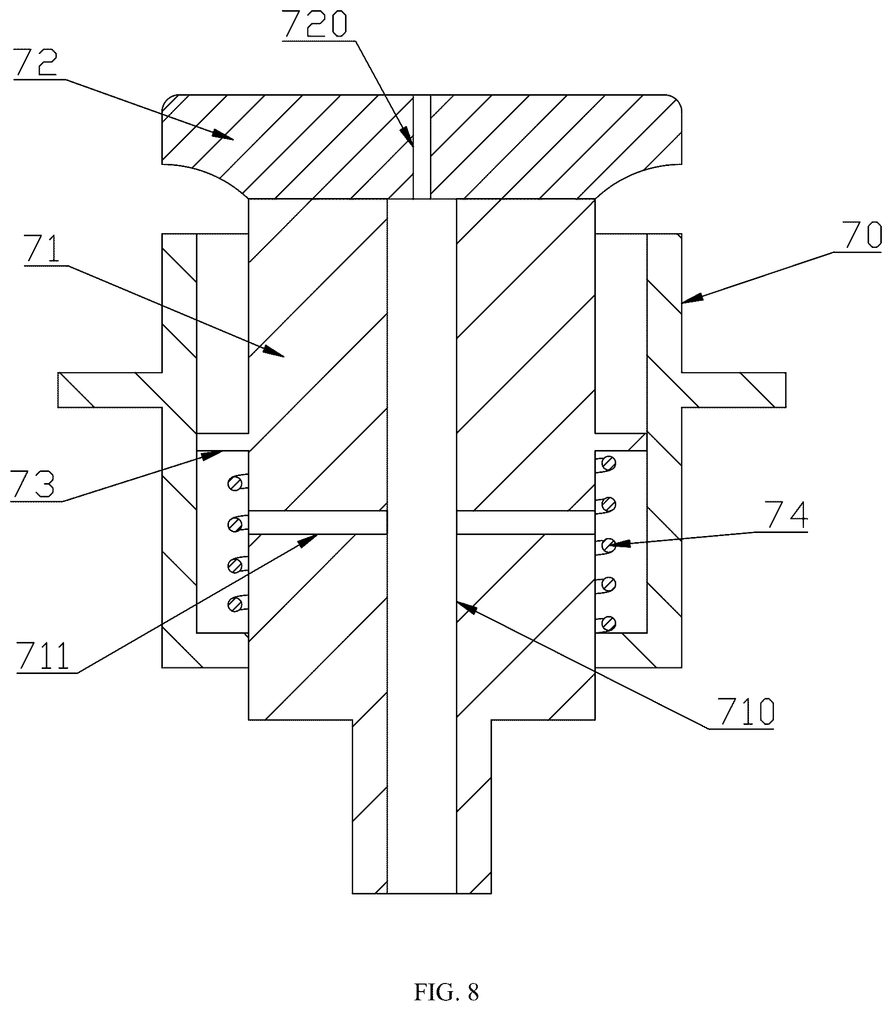 Patent US12098749 Figure 8 – Large-stroke air flotation type nano-positioning platform