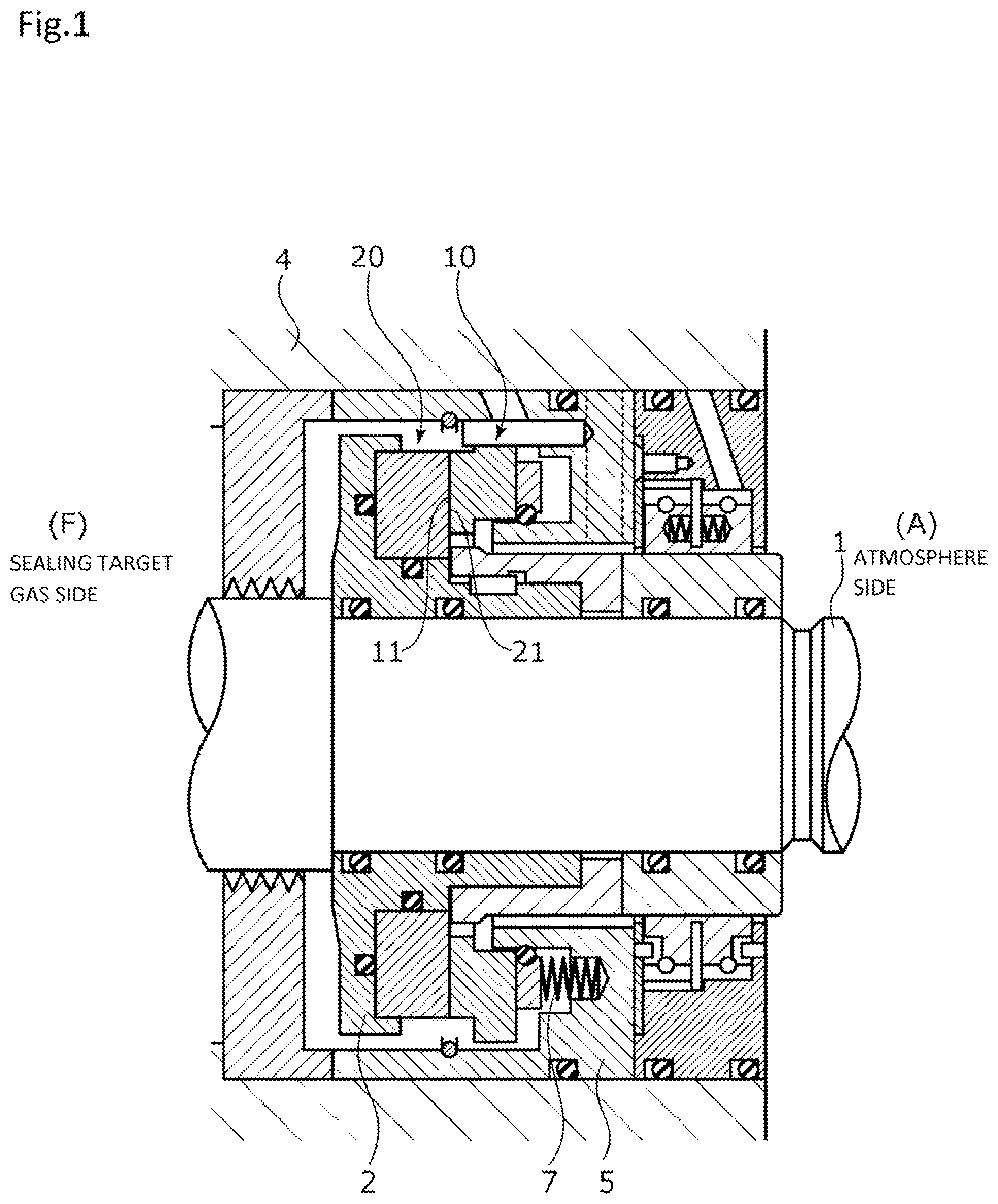 Patent US12098750 Figure 1 – Sliding components