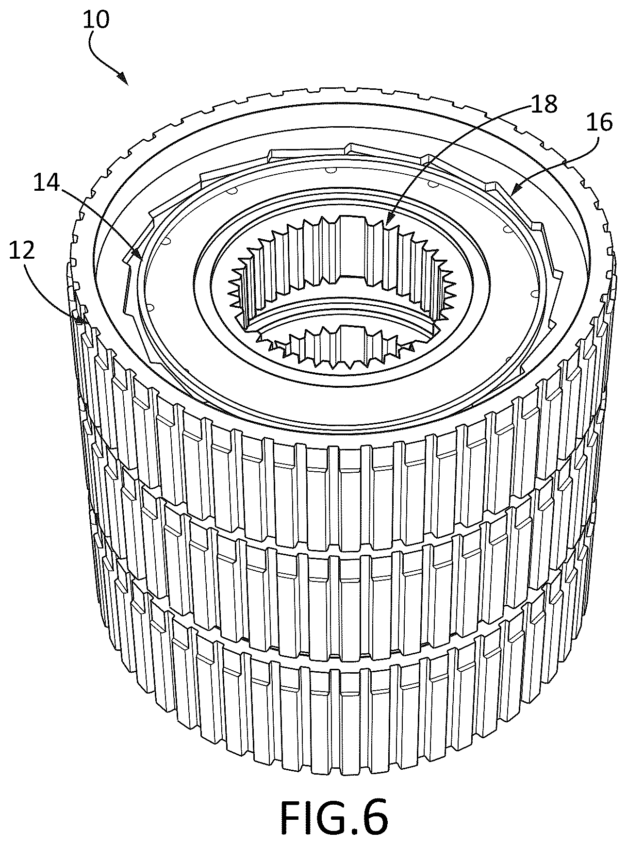 Patent US12098753 Figure 6 – Roller clutch assembly