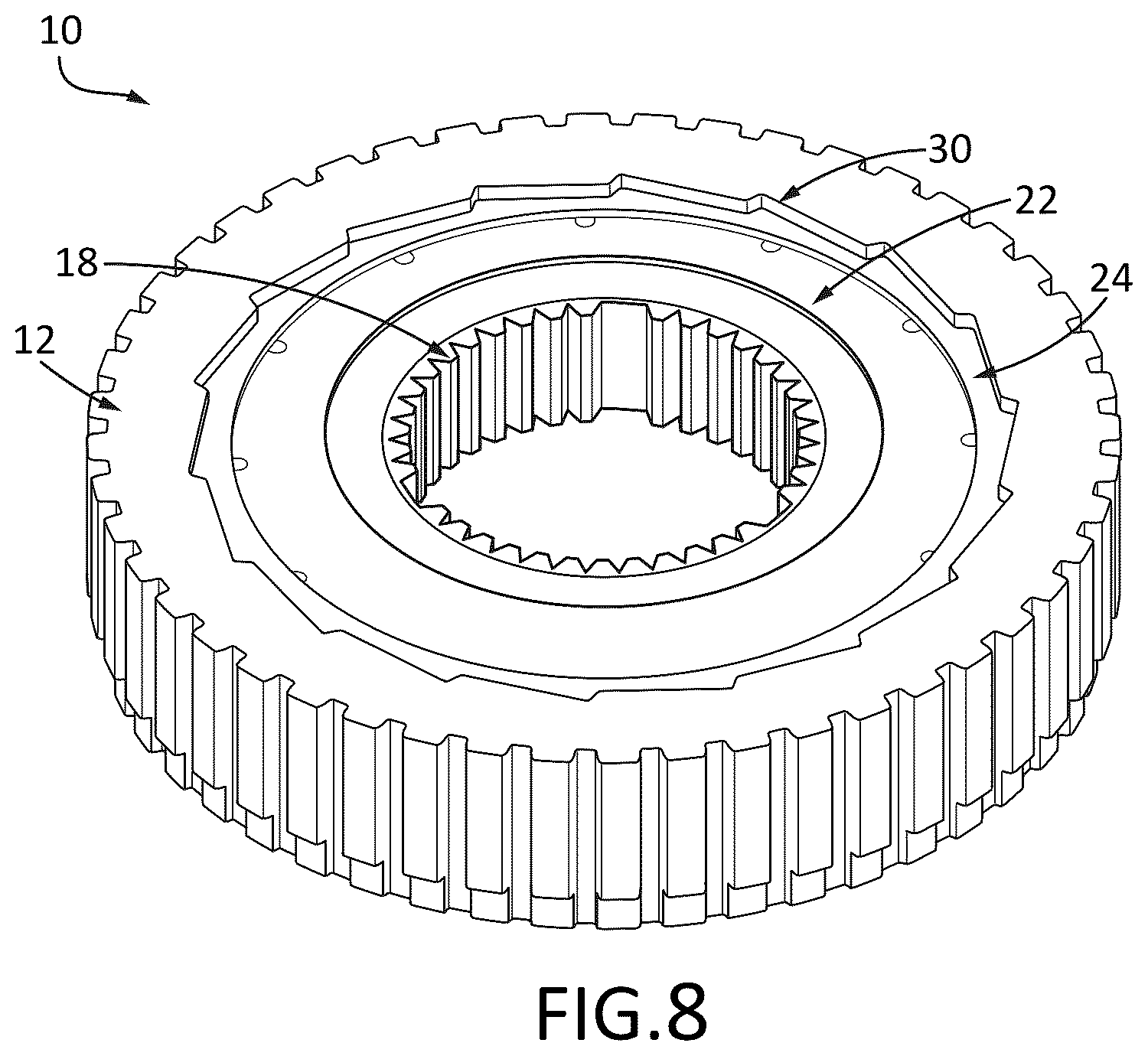 Patent US12098753 Figure 8 – Roller clutch assembly