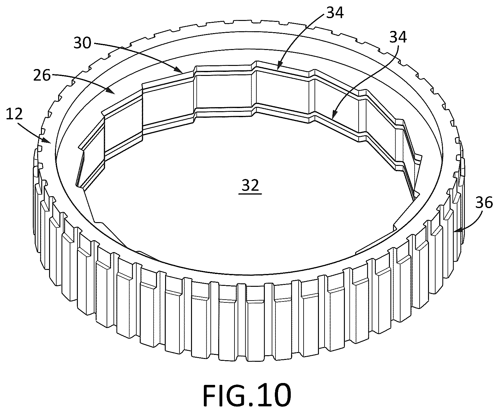 Patent US12098753 Figure 10 – Roller clutch assembly