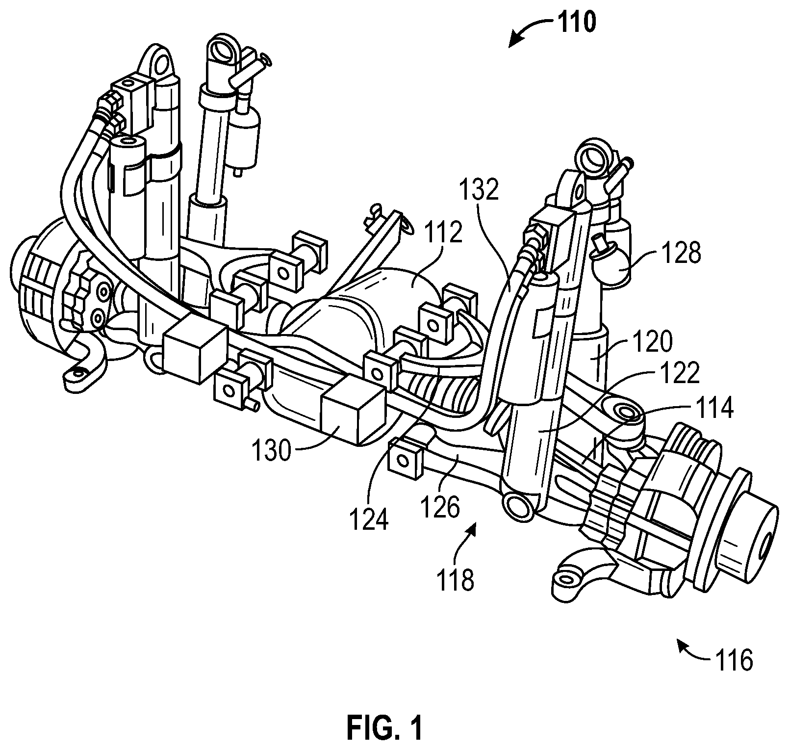 Patent US12098757 Figure 1 – Limiting system for a vehicle suspension component