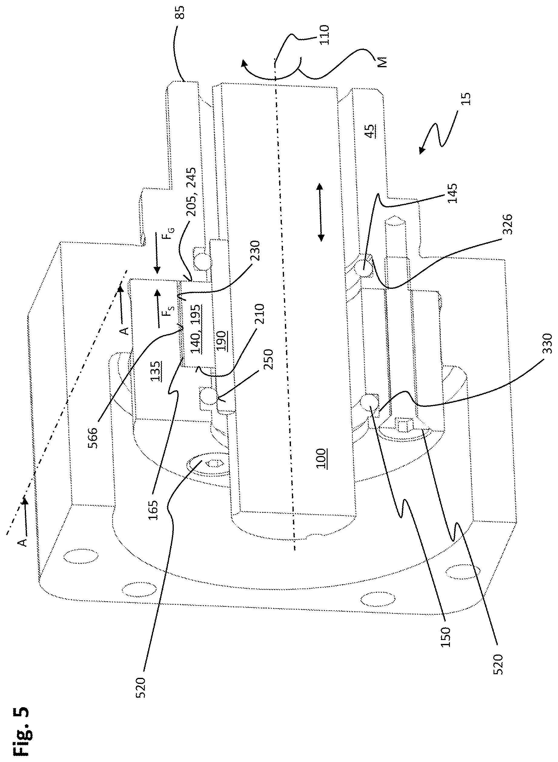 Patent US12098759 Figure 5 – Linear system for a manufacturing plant and method of assembling such a linear system