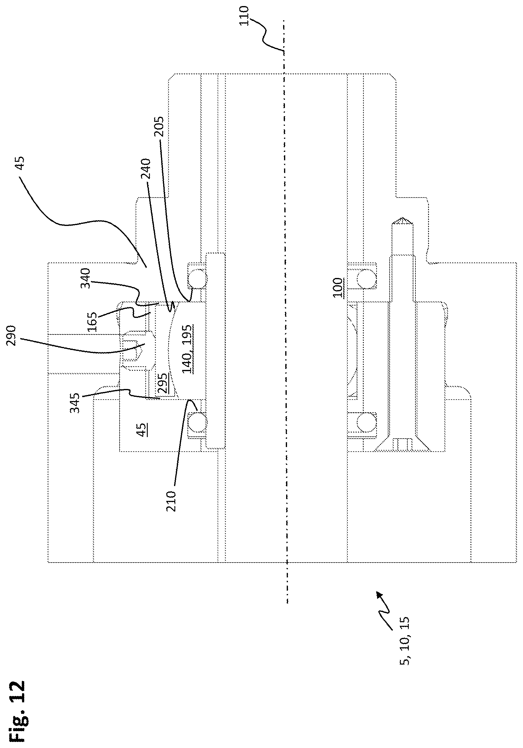 Patent US12098759 Figure 12 – Linear system for a manufacturing plant and method of assembling such a linear system