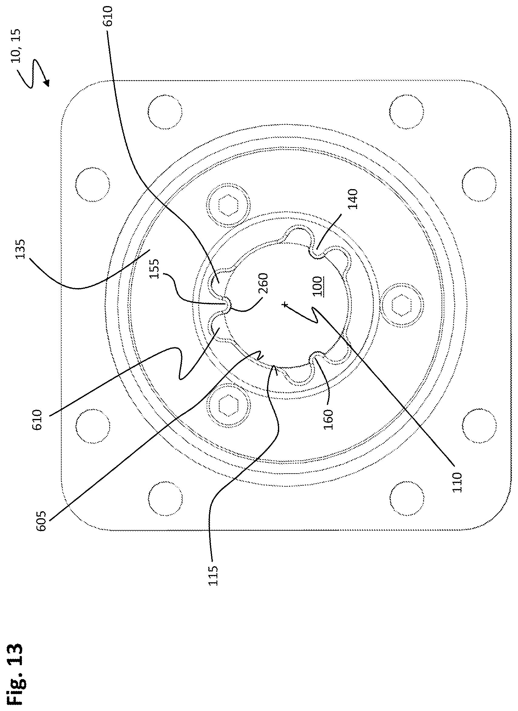 Patent US12098759 Figure 13 – Linear system for a manufacturing plant and method of assembling such a linear system