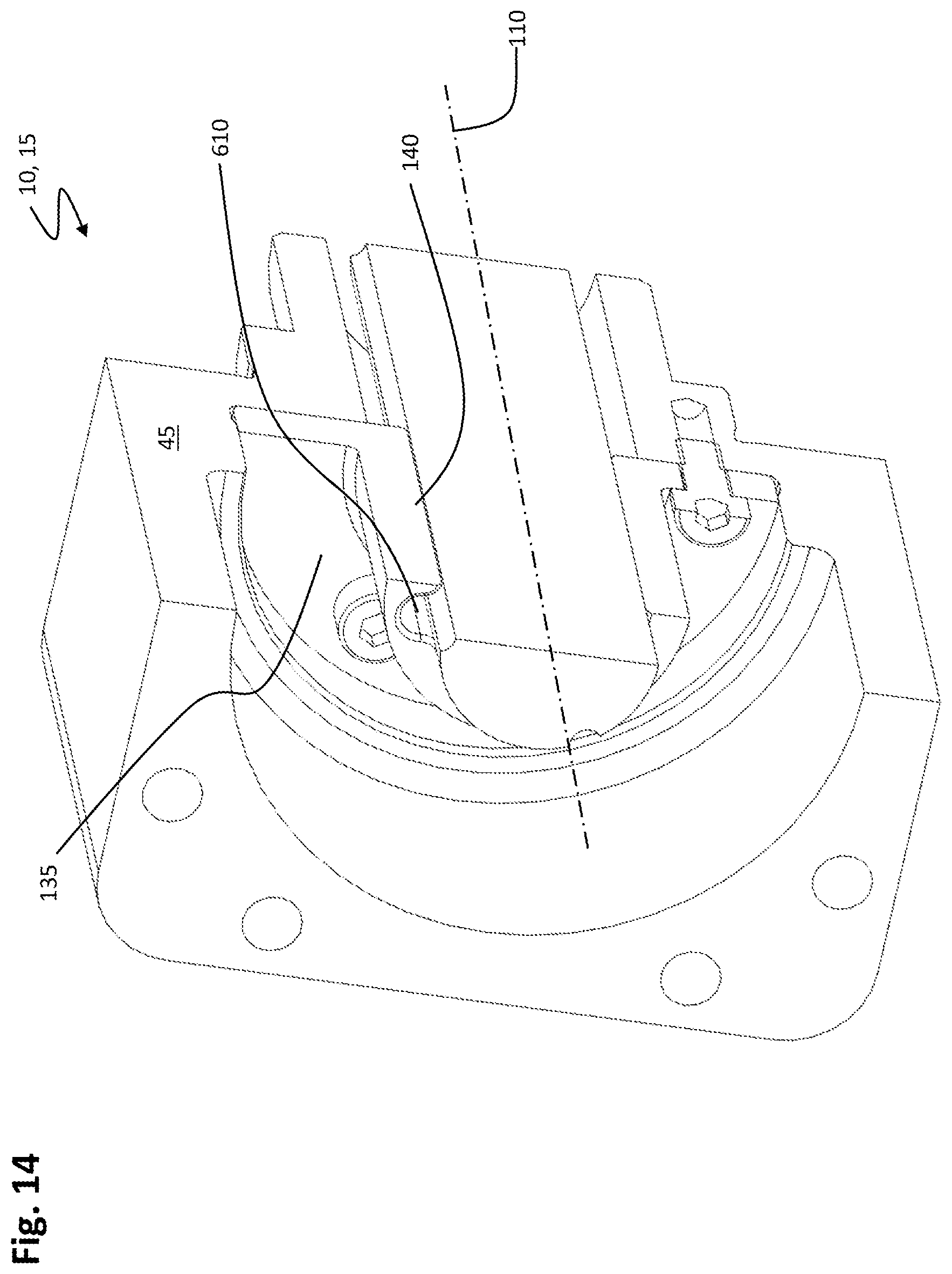 Patent US12098759 Figure 14 – Linear system for a manufacturing plant and method of assembling such a linear system