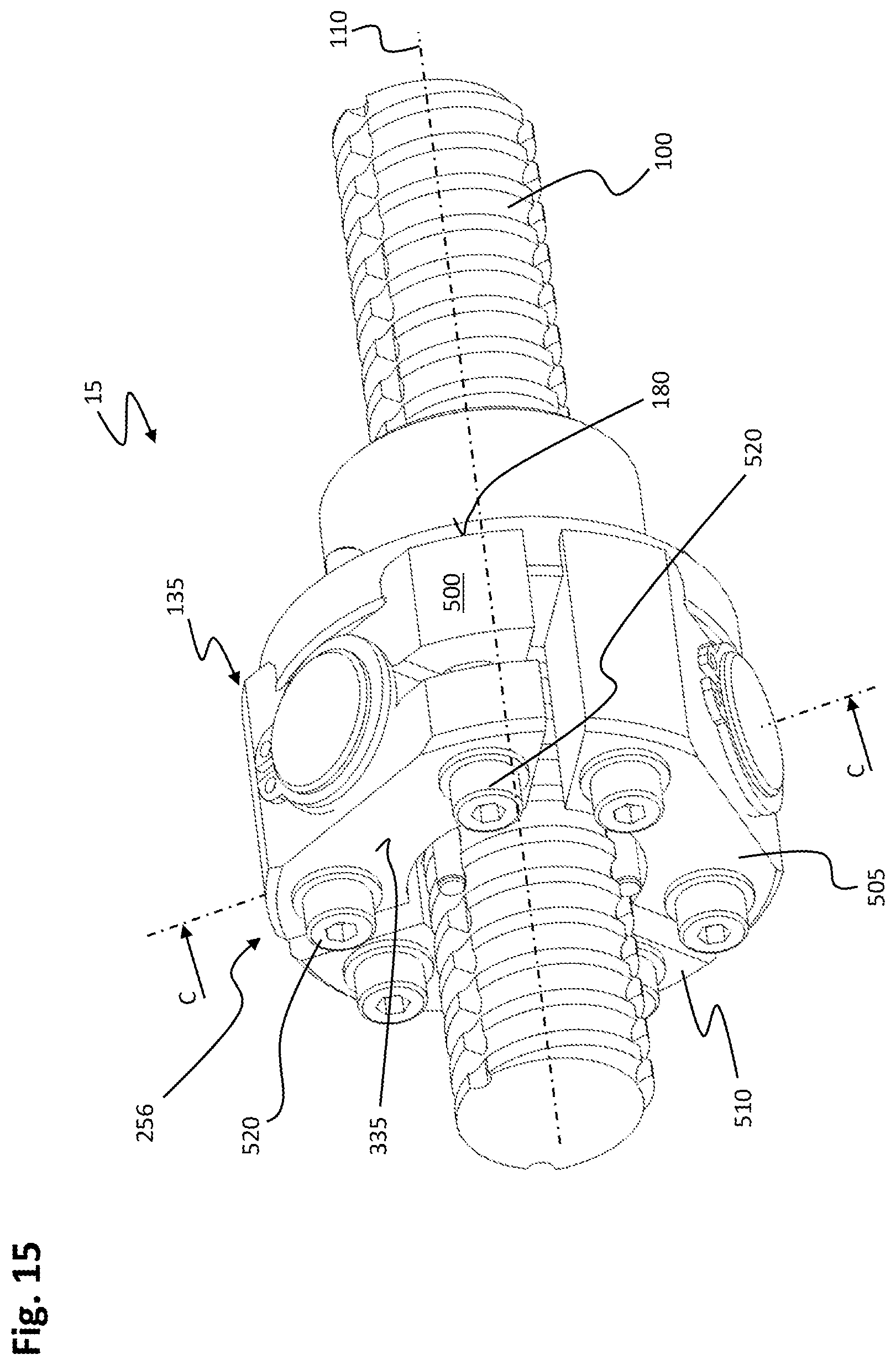 Patent US12098759 Figure 15 – Linear system for a manufacturing plant and method of assembling such a linear system