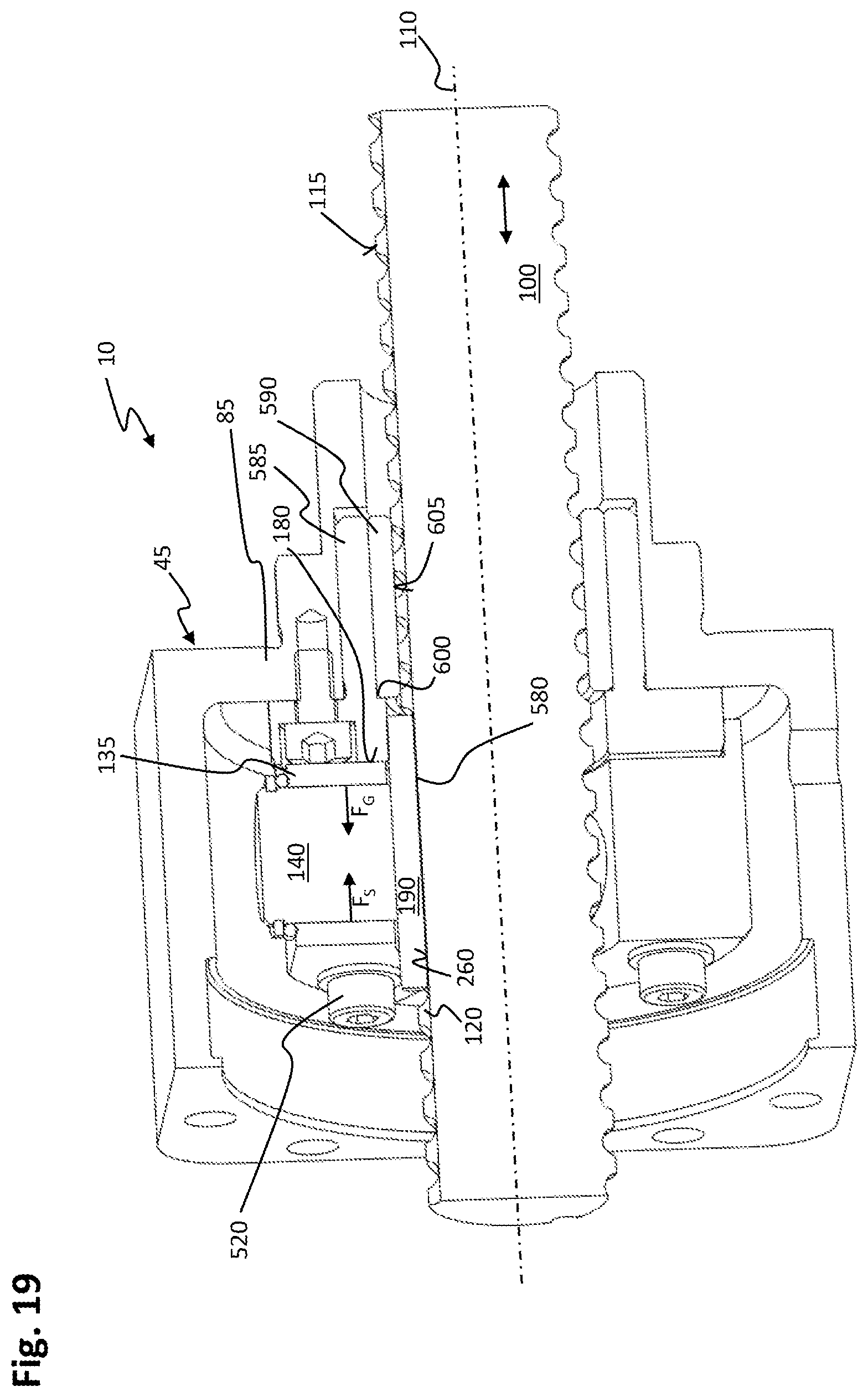 Patent US12098759 Figure 19 – Linear system for a manufacturing plant and method of assembling such a linear system