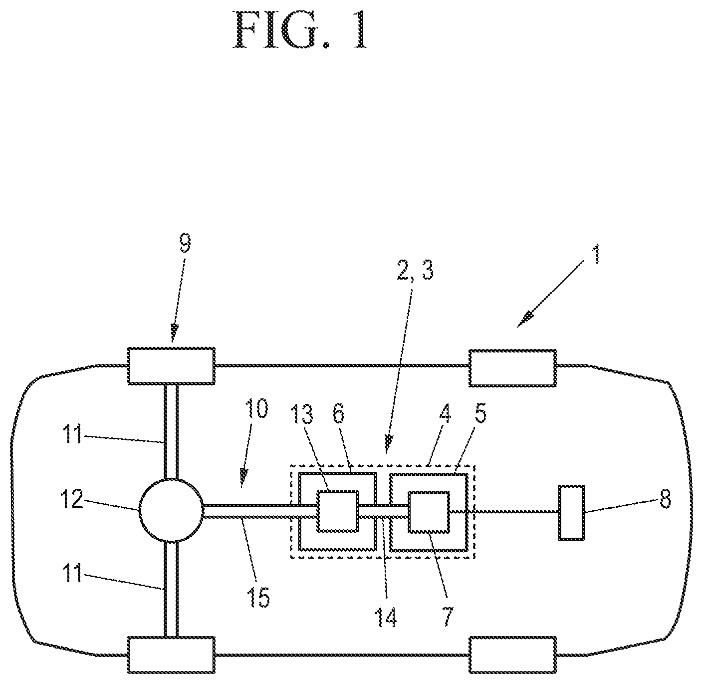 Patent US12098766 Figure 1 – Gear motor for a motor vehicle and motor vehicle having a gear motor