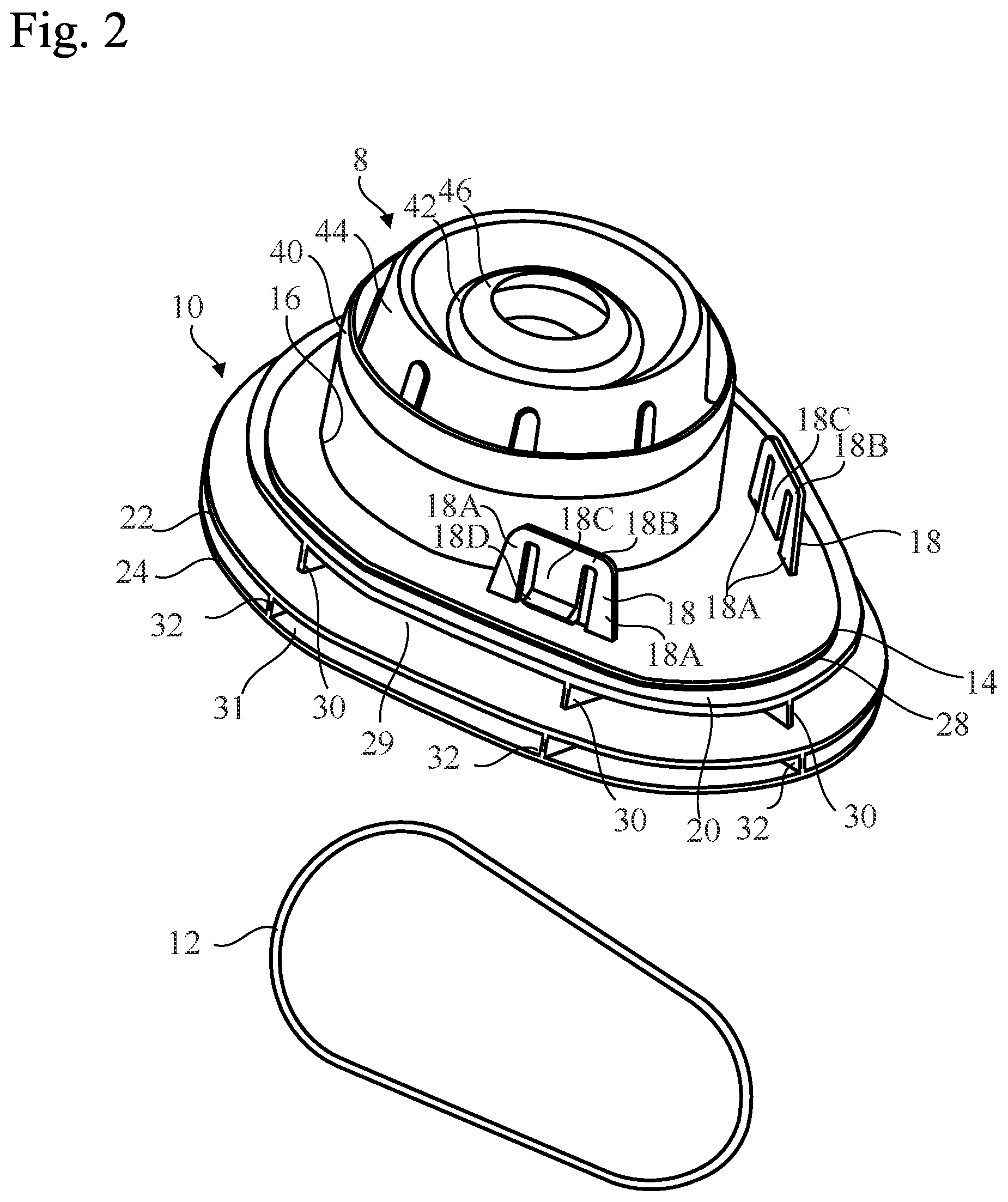 Patent US12098771 Figure 2 – Coupling device and sealing device