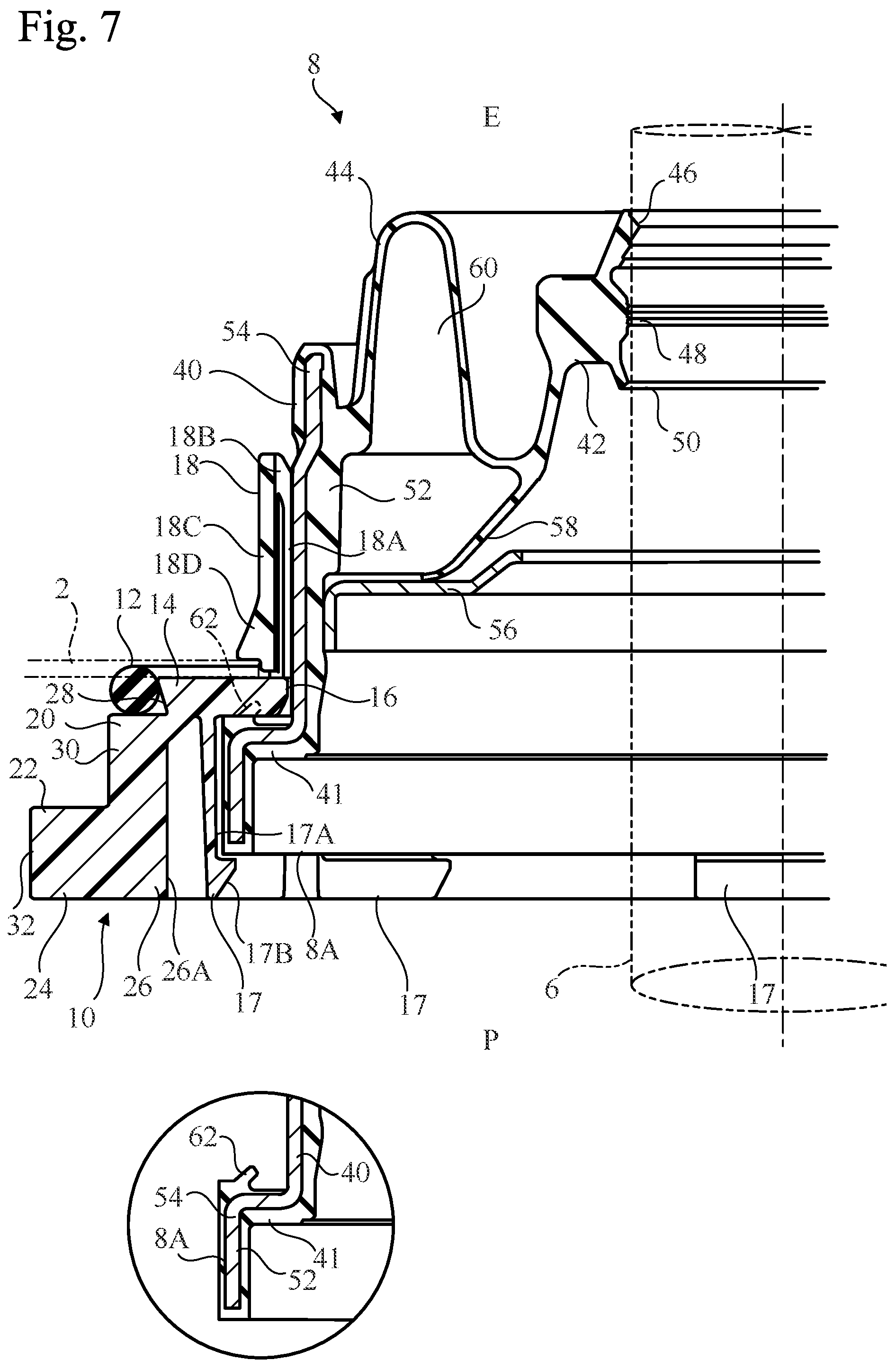 Patent US12098771 Figure 5 – Coupling device and sealing device