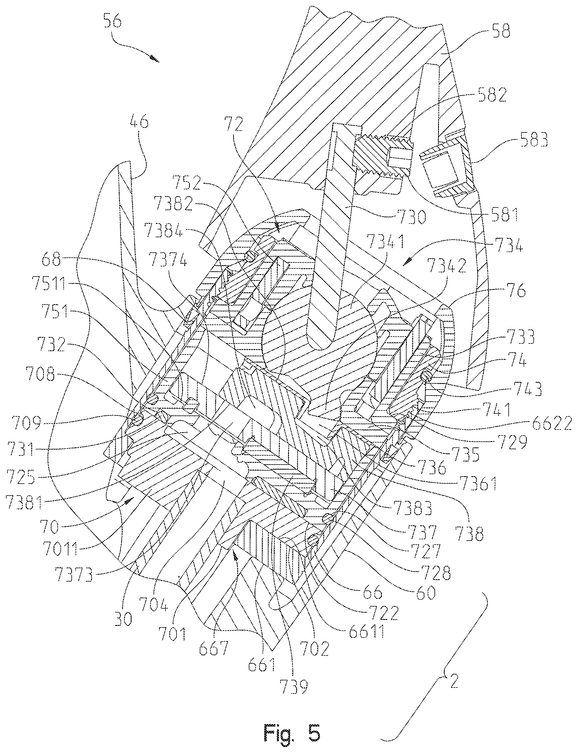 Patent US12098772 Figure 8 – Valve cartridge housing assembly