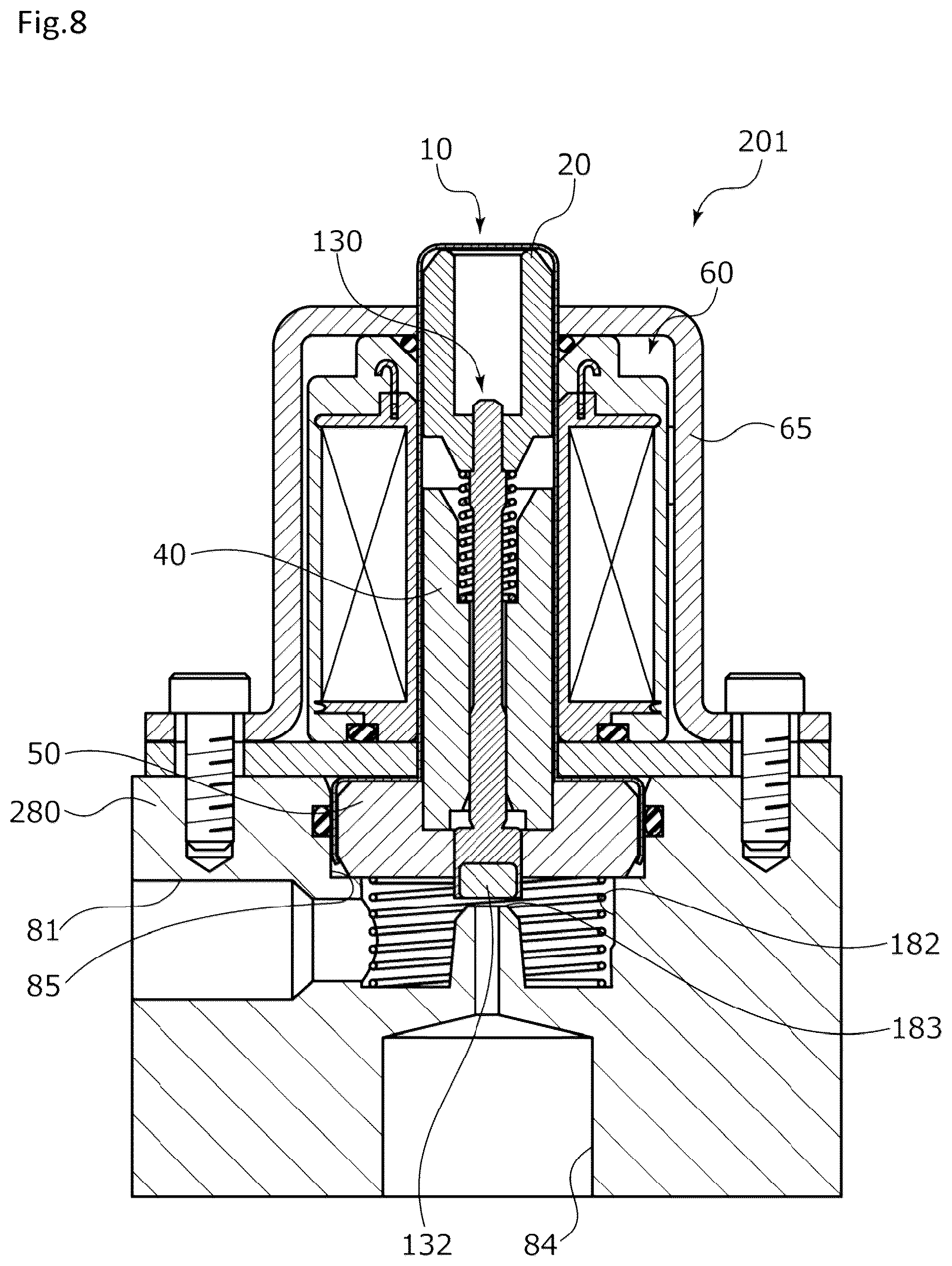 Patent US12098778 Figure 8 – Solenoid valve