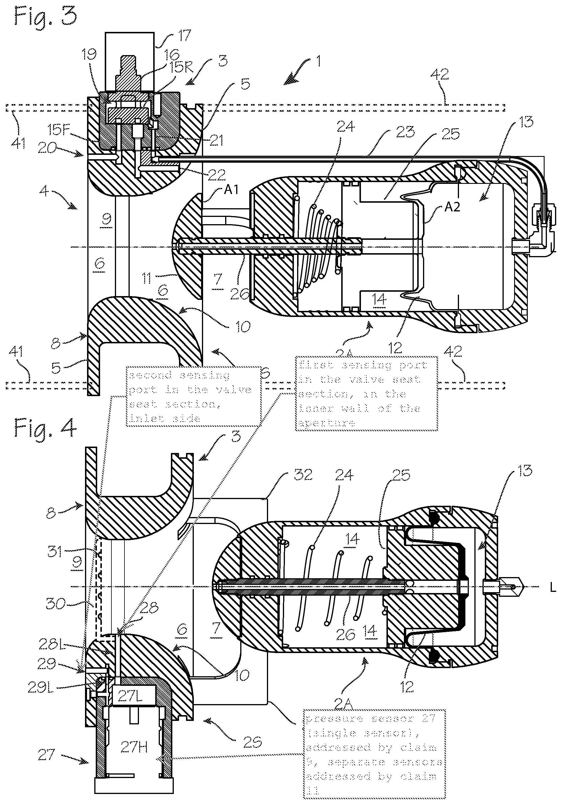 Patent US12098779 Figure 2 – Flow control valve with rolling diaphragm