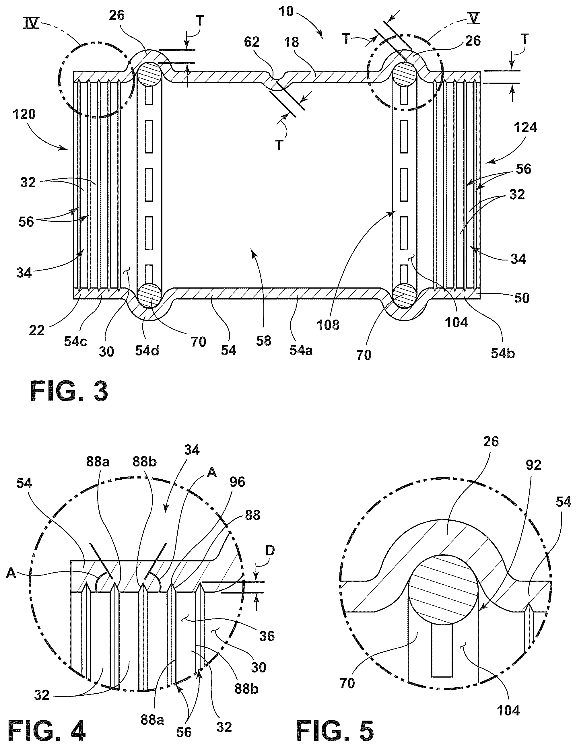 Patent US12098784 Figure 2 – Piping component having a plurality of grooves