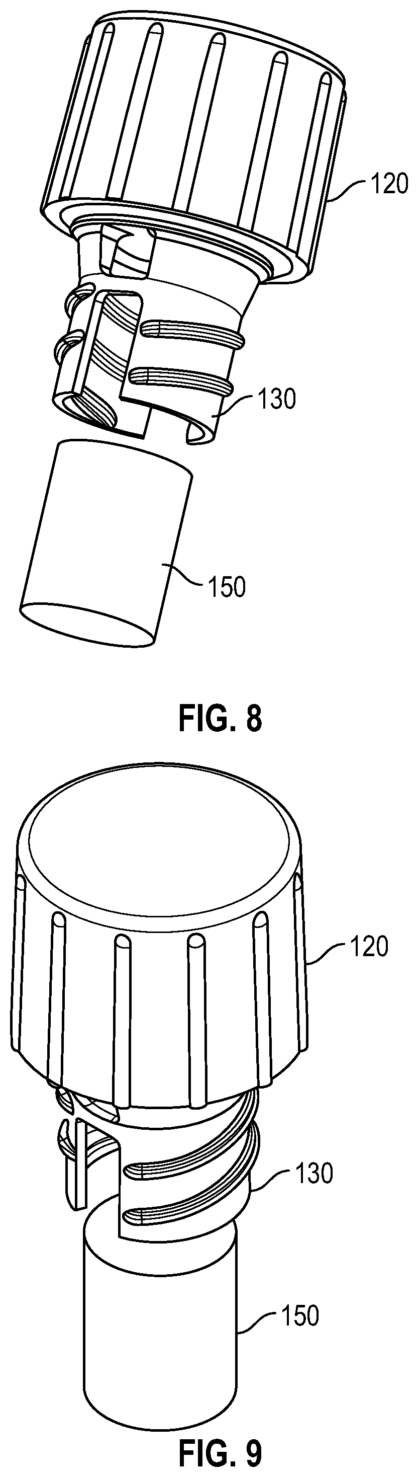 Patent US12098785 Figure 12 – Universal connector or cap for male and female threaded fittings