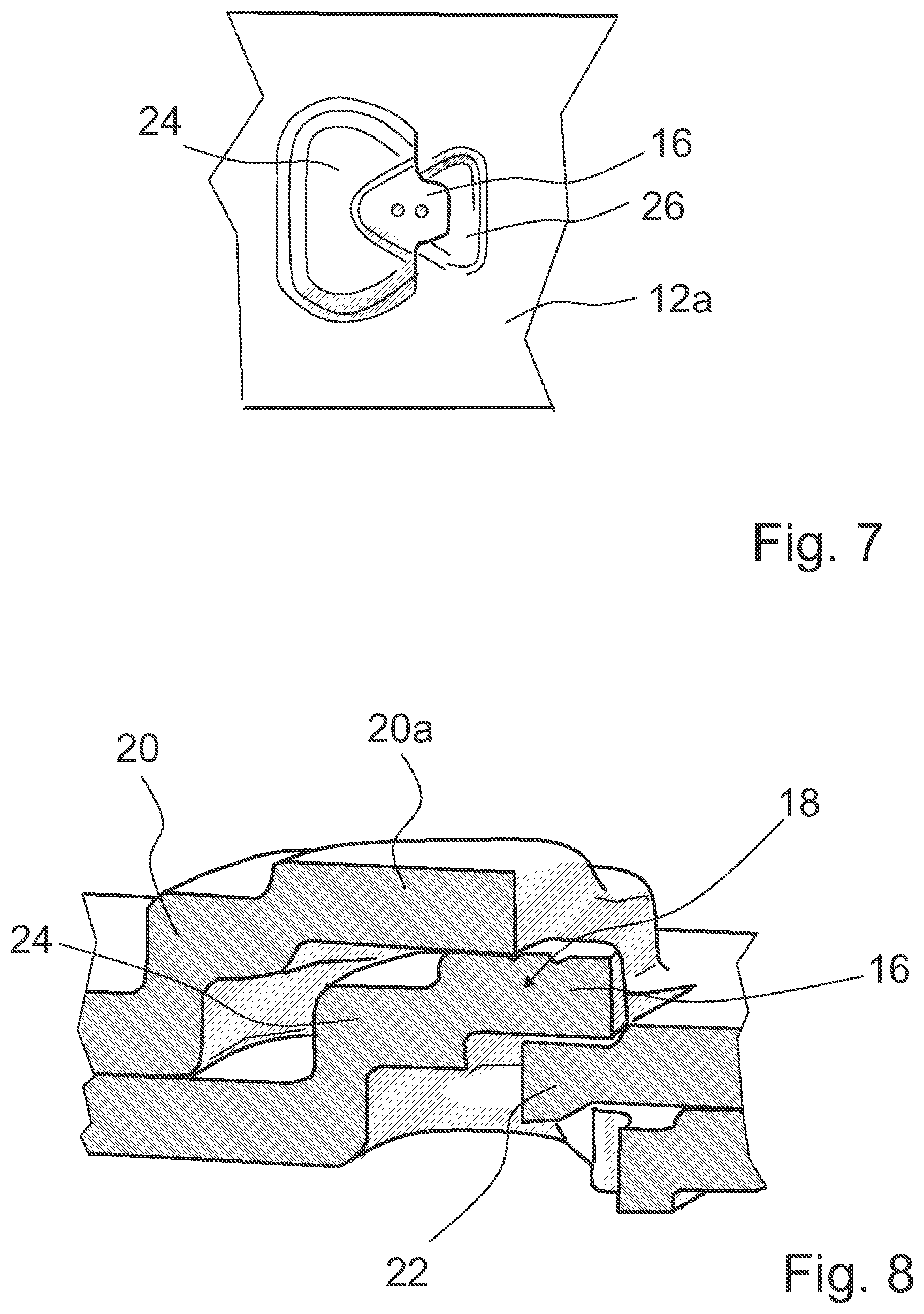 Patent US12098786 Figure 4 – Ear clamp with cuplock hook-system