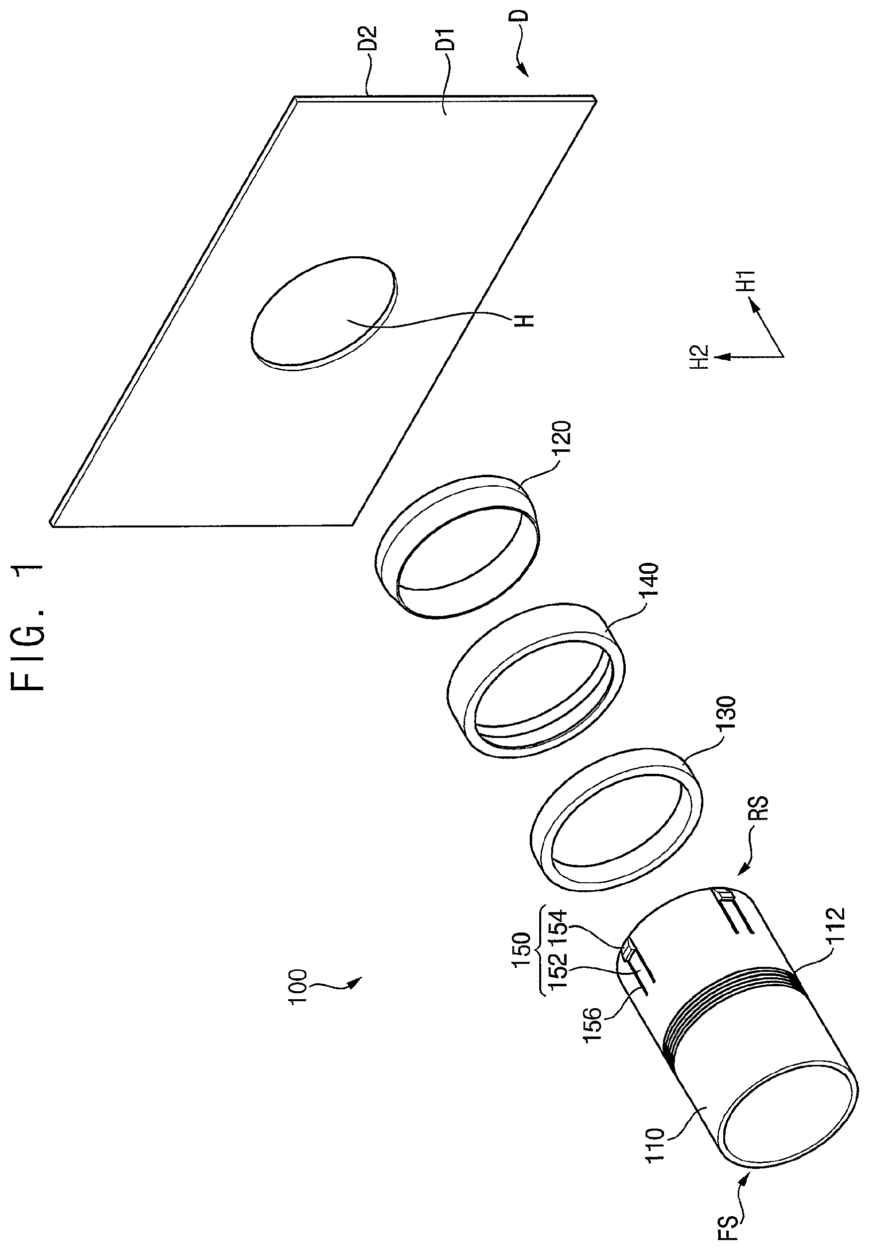 Patent US12098792 Figure 1 – Damper for an exhaust line of a semiconductor fabrication apparatus