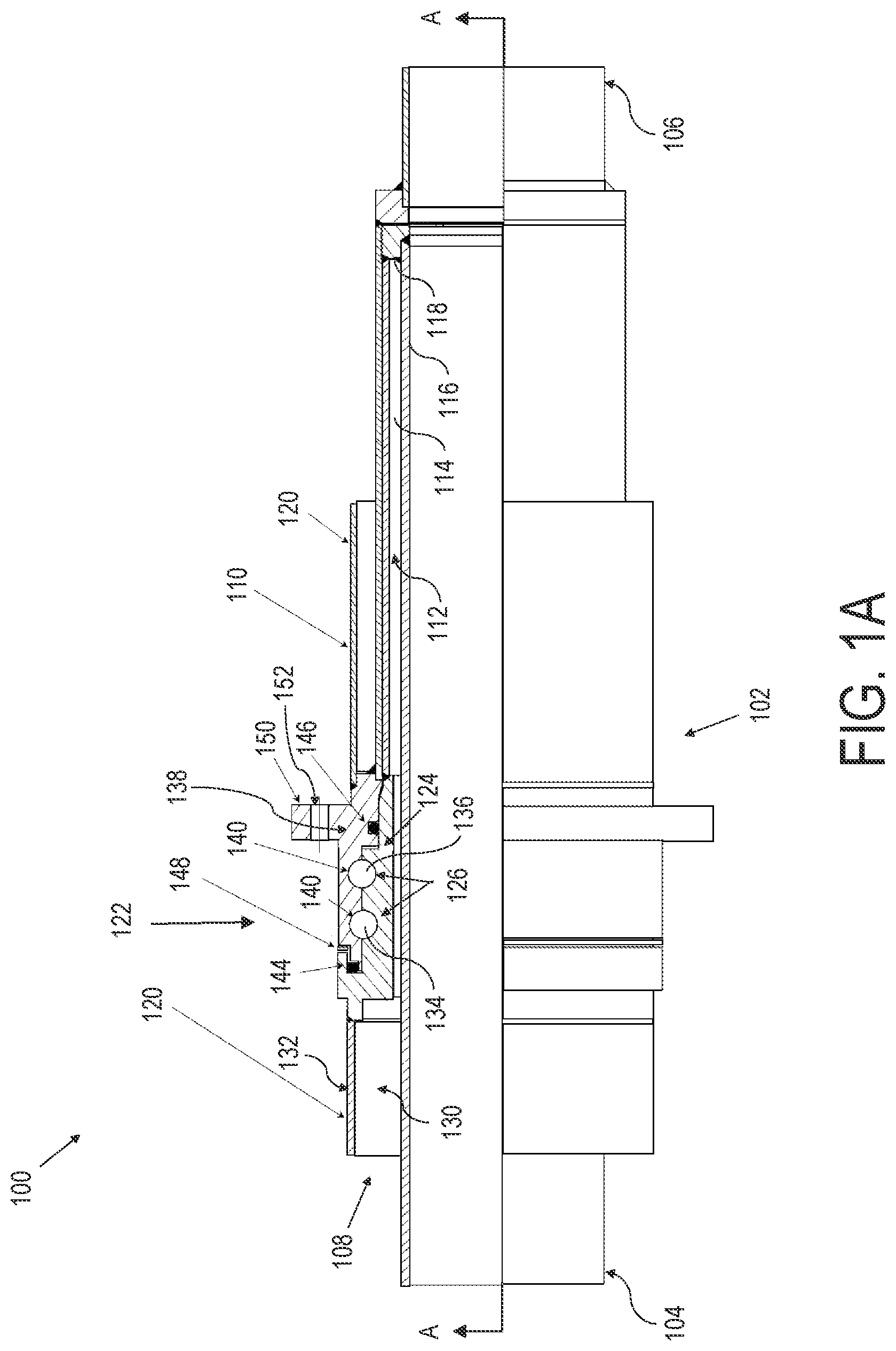 Patent US12098794 Figure 1 – Cryogenic rotating seal