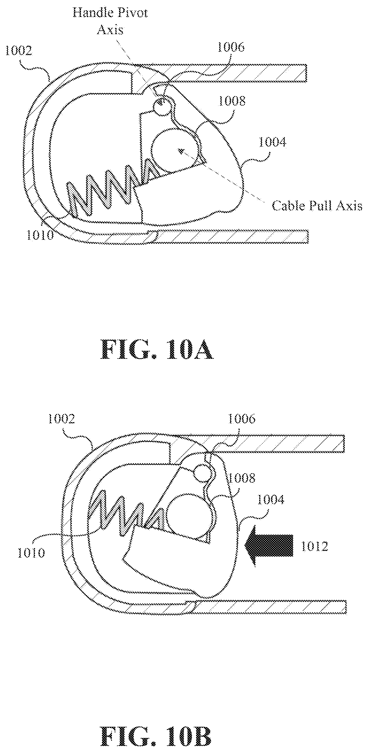Patent US12098801 Figure 10 – Locking release mechanism for an articulated support arm