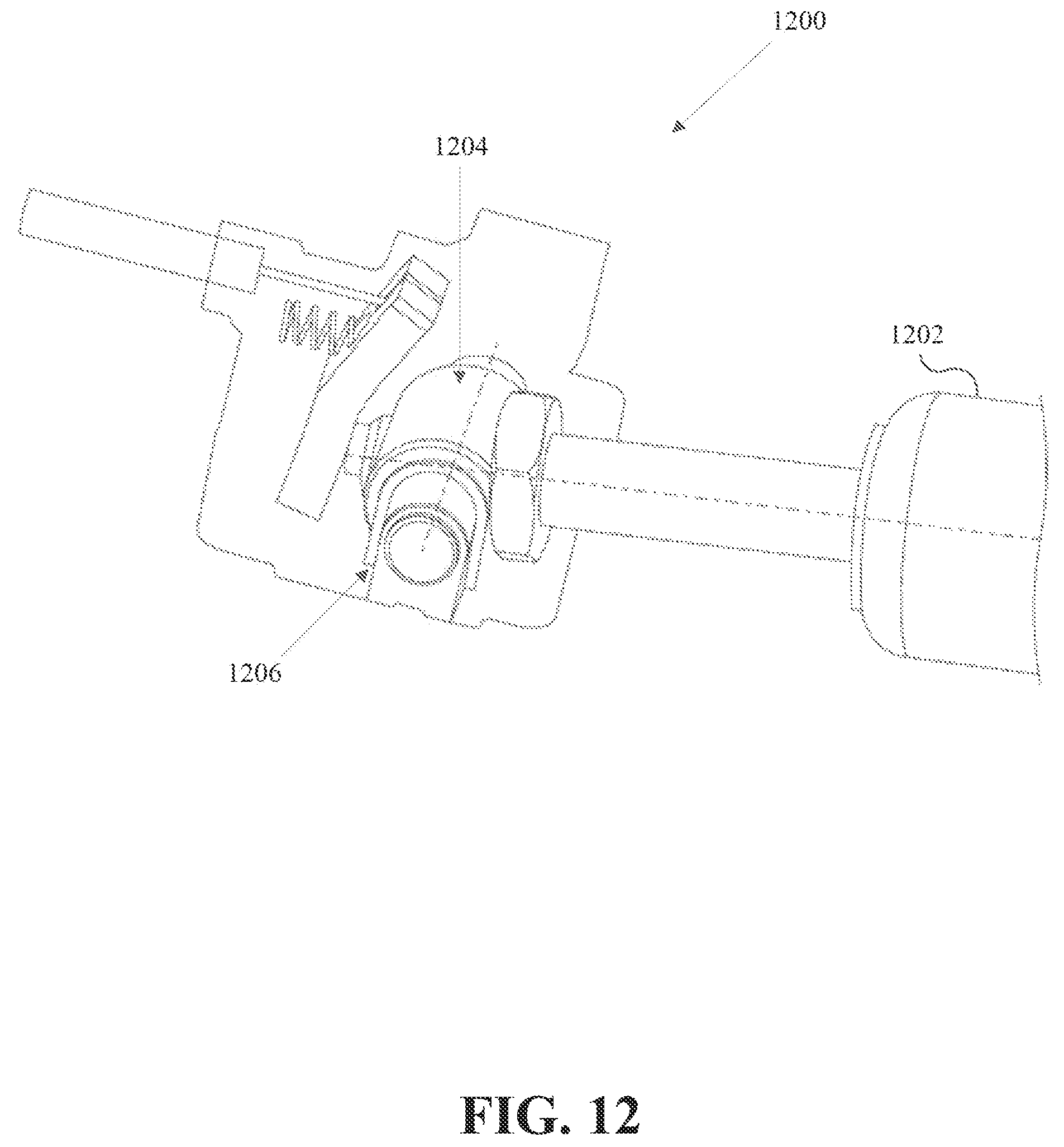 Patent US12098801 Figure 12 – Locking release mechanism for an articulated support arm