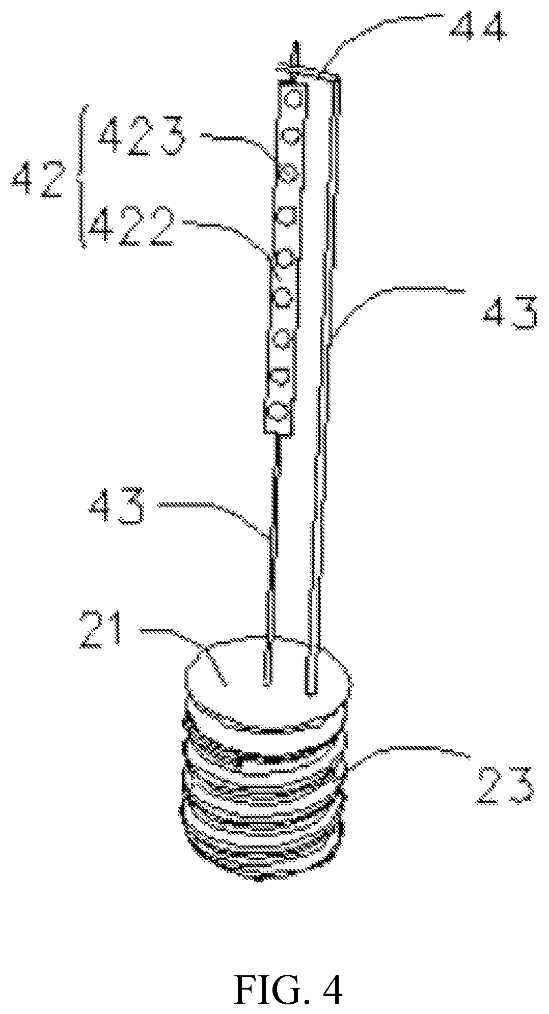 Patent US12098808 Figure 4 – Decorative lamp