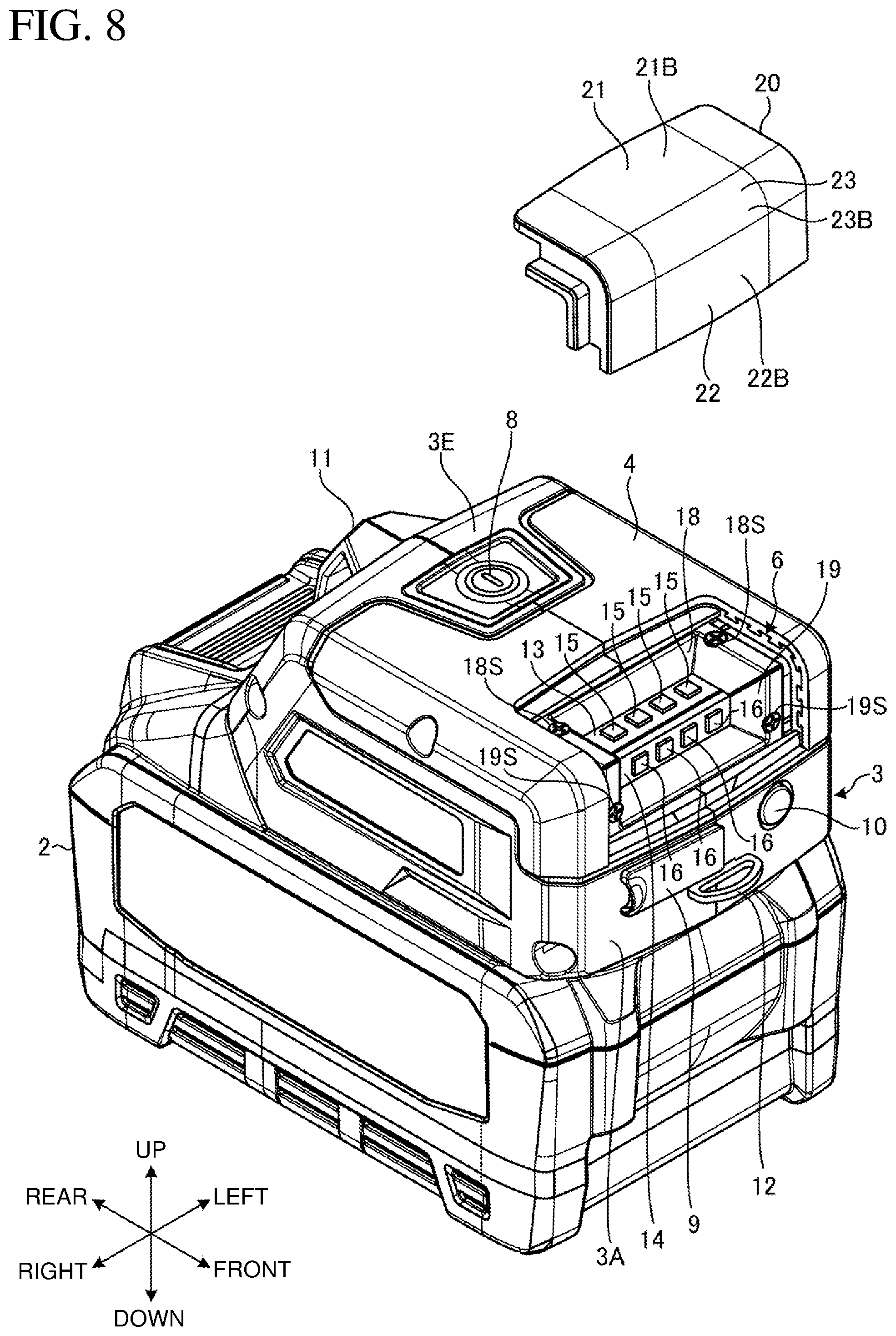 Patent US12098810 Figure 8 – Illumination apparatus