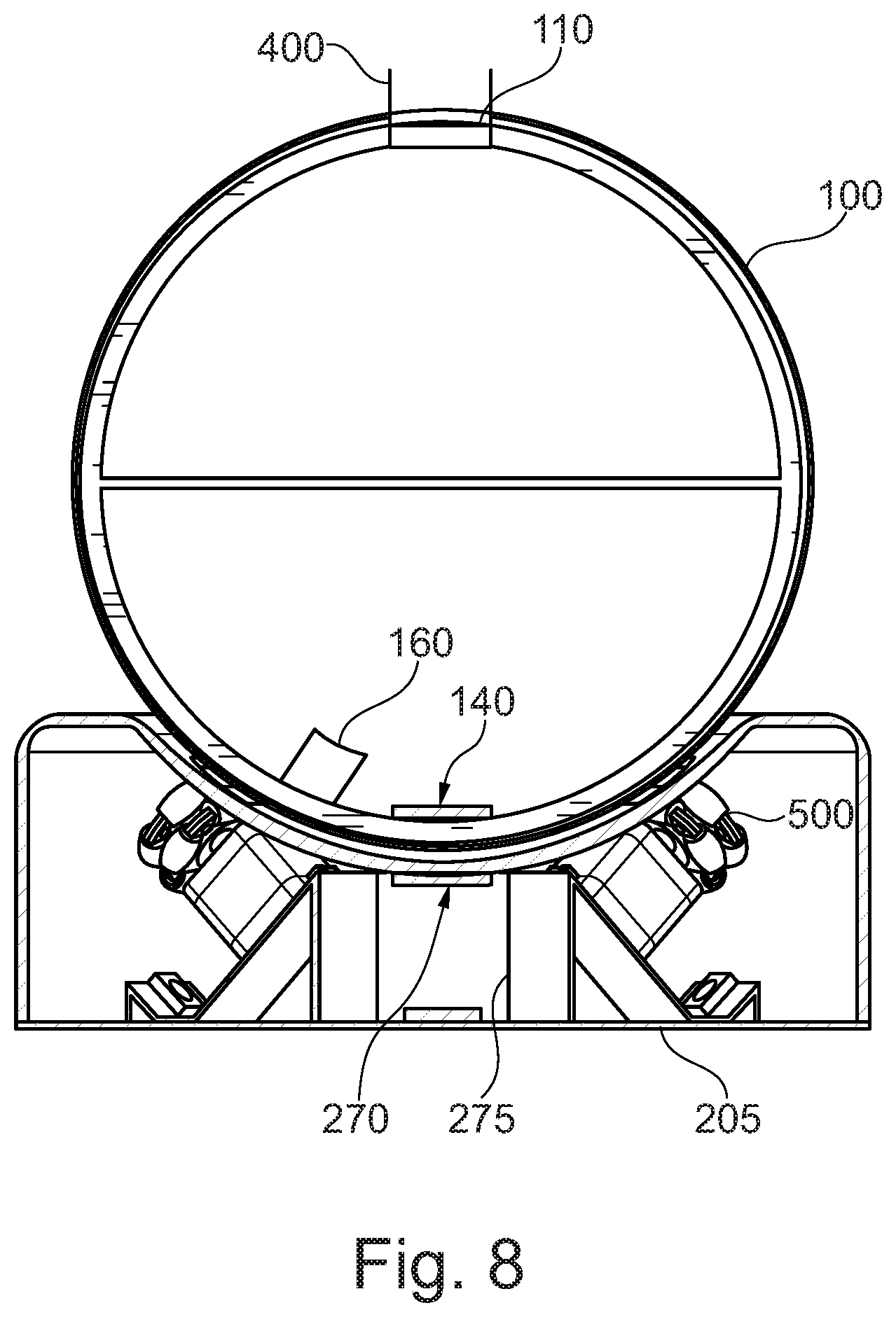 Patent US12098820 Figure 5 – Spherical moving head light fixture