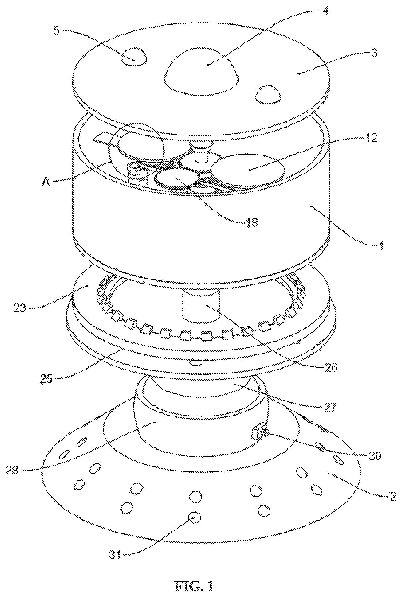 Patent US12098821 Figure 1 – Rotary type star projection lamp with audio playing and atmosphere set-off functions