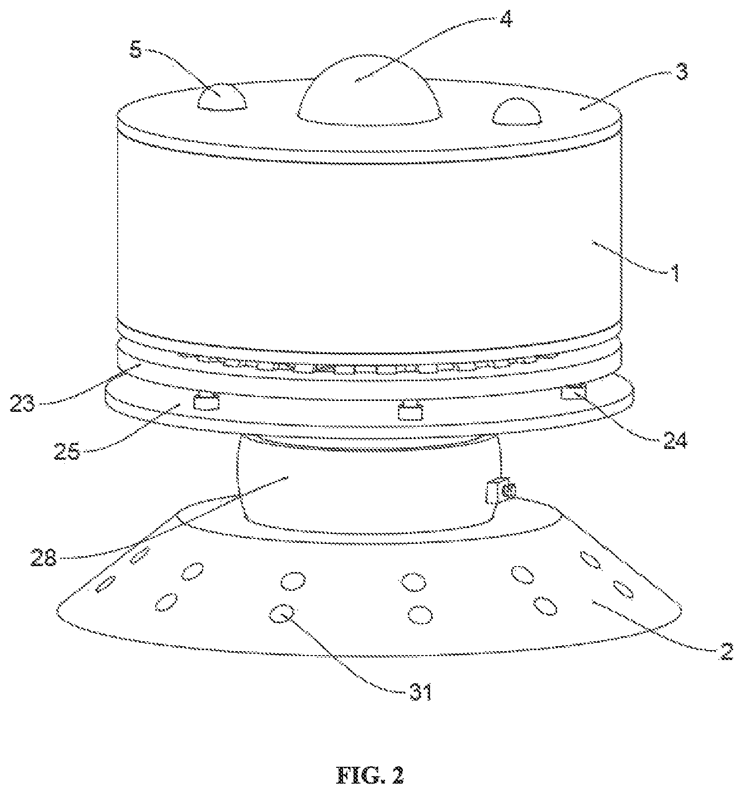 Patent US12098821 Figure 2 – Rotary type star projection lamp with audio playing and atmosphere set-off functions