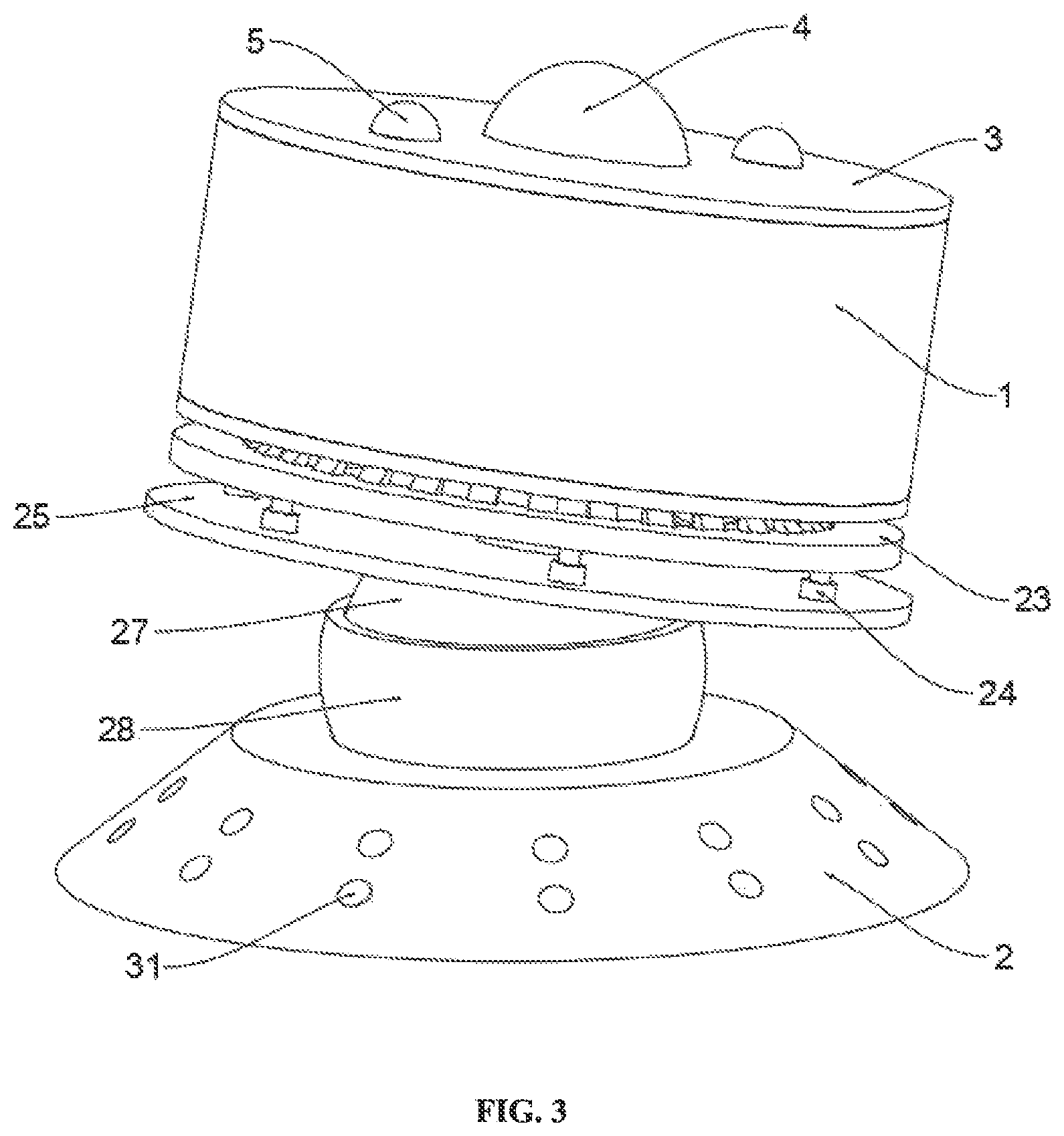 Patent US12098821 Figure 3 – Rotary type star projection lamp with audio playing and atmosphere set-off functions