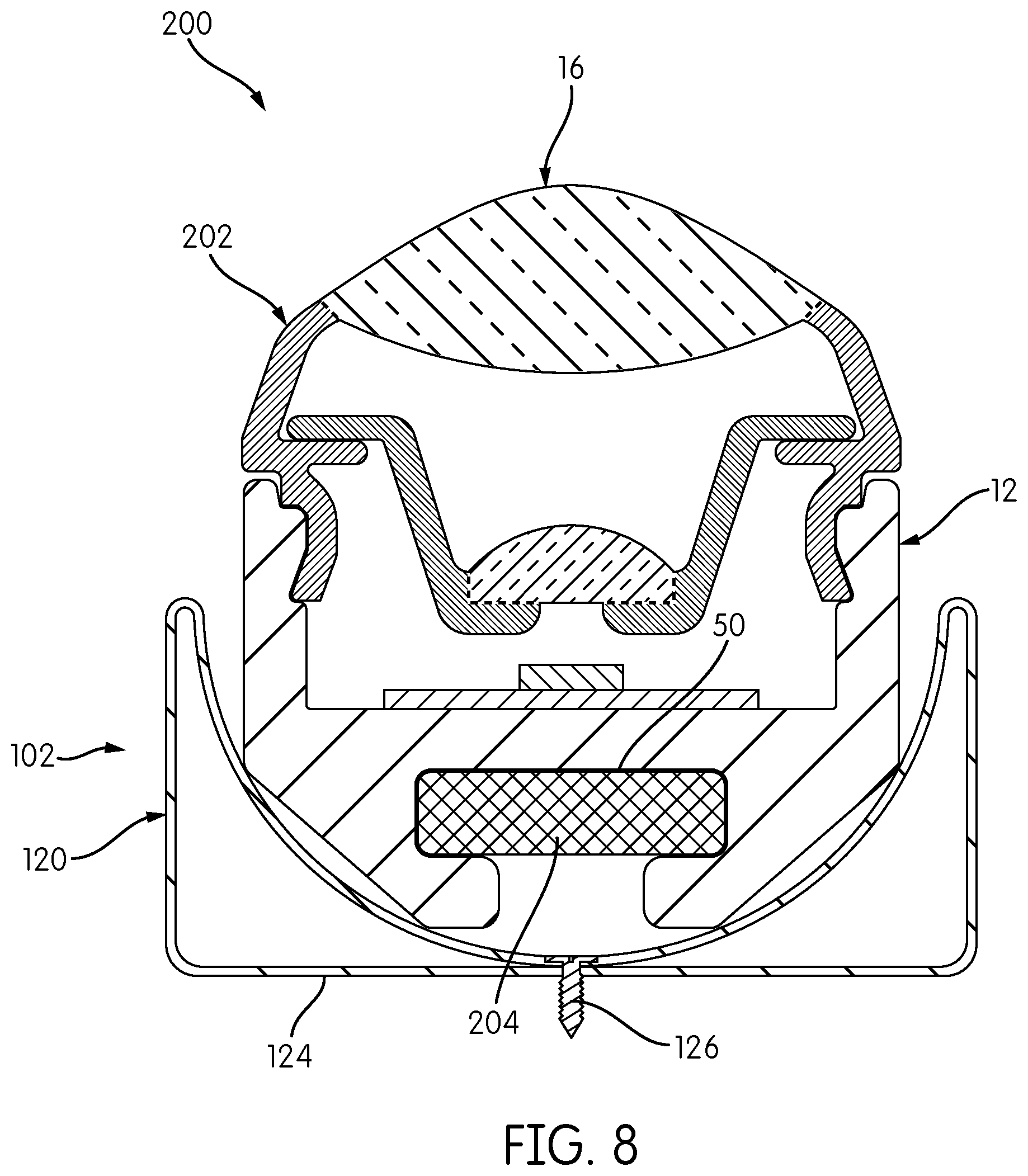 Patent US12098828 Figure 7 – Rotating bracket for linear lighting
