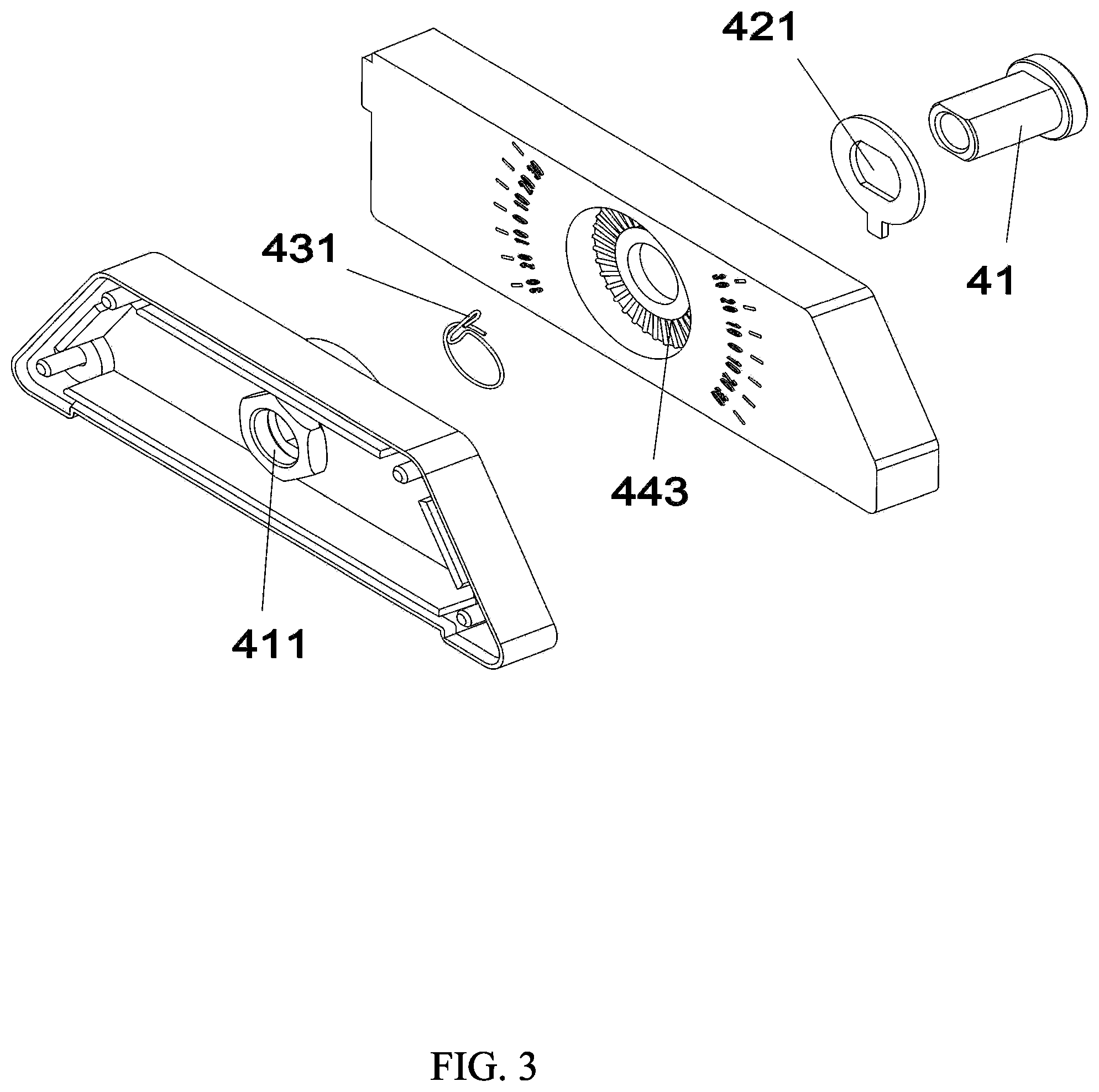 Patent US12098830 Figure 3 – Industrial and mining lamp that can be rotated and adjusted from multiple angles