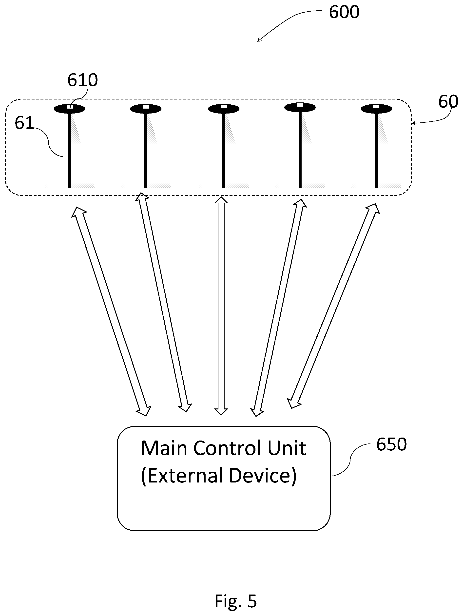 Patent US12098831 Figure 6 – Systems methods and internal control devices for wireless light-fixtures control