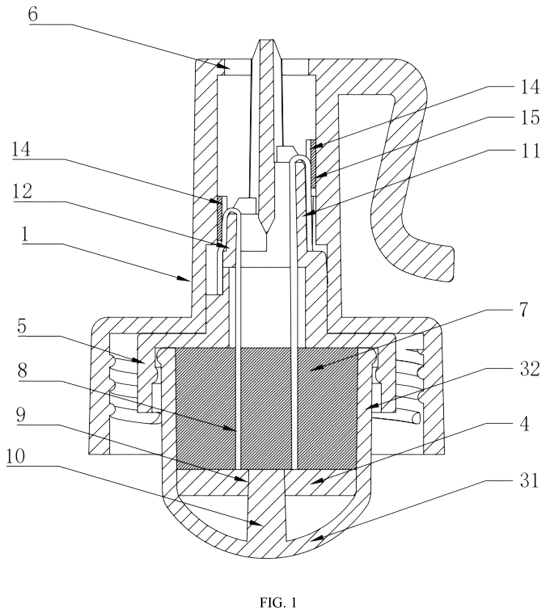 Patent US12098832 Figure 1 – Lamp head for christmas light