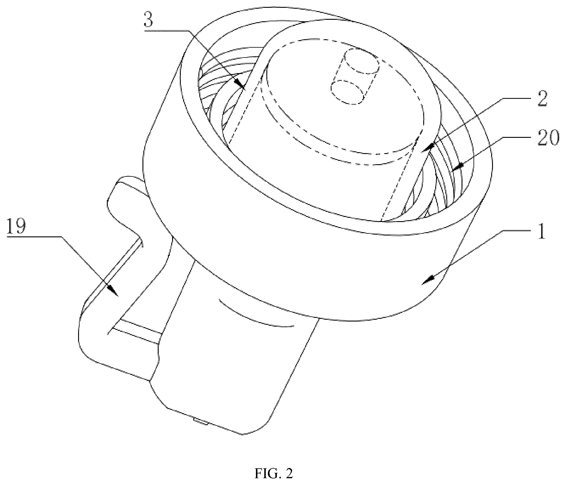 Patent US12098832 Figure 2 – Lamp head for christmas light