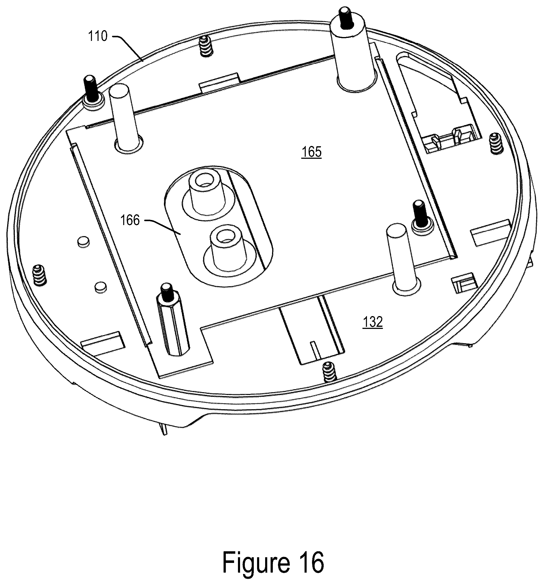 Patent US12098833 Figure 12 – Pogo pin slot for rapid UV light module replacement