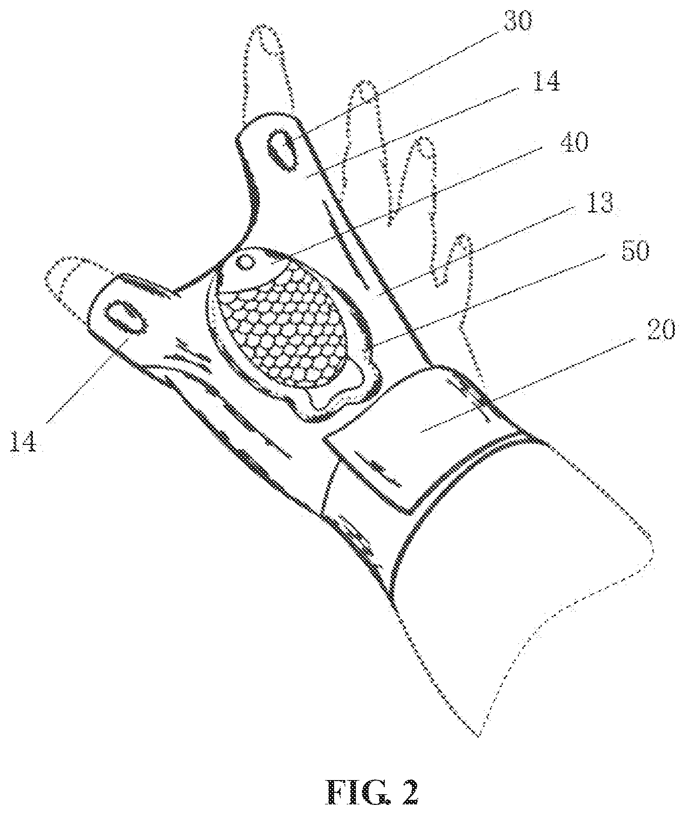 Patent US12098837 Figure 2 – Lighting glove