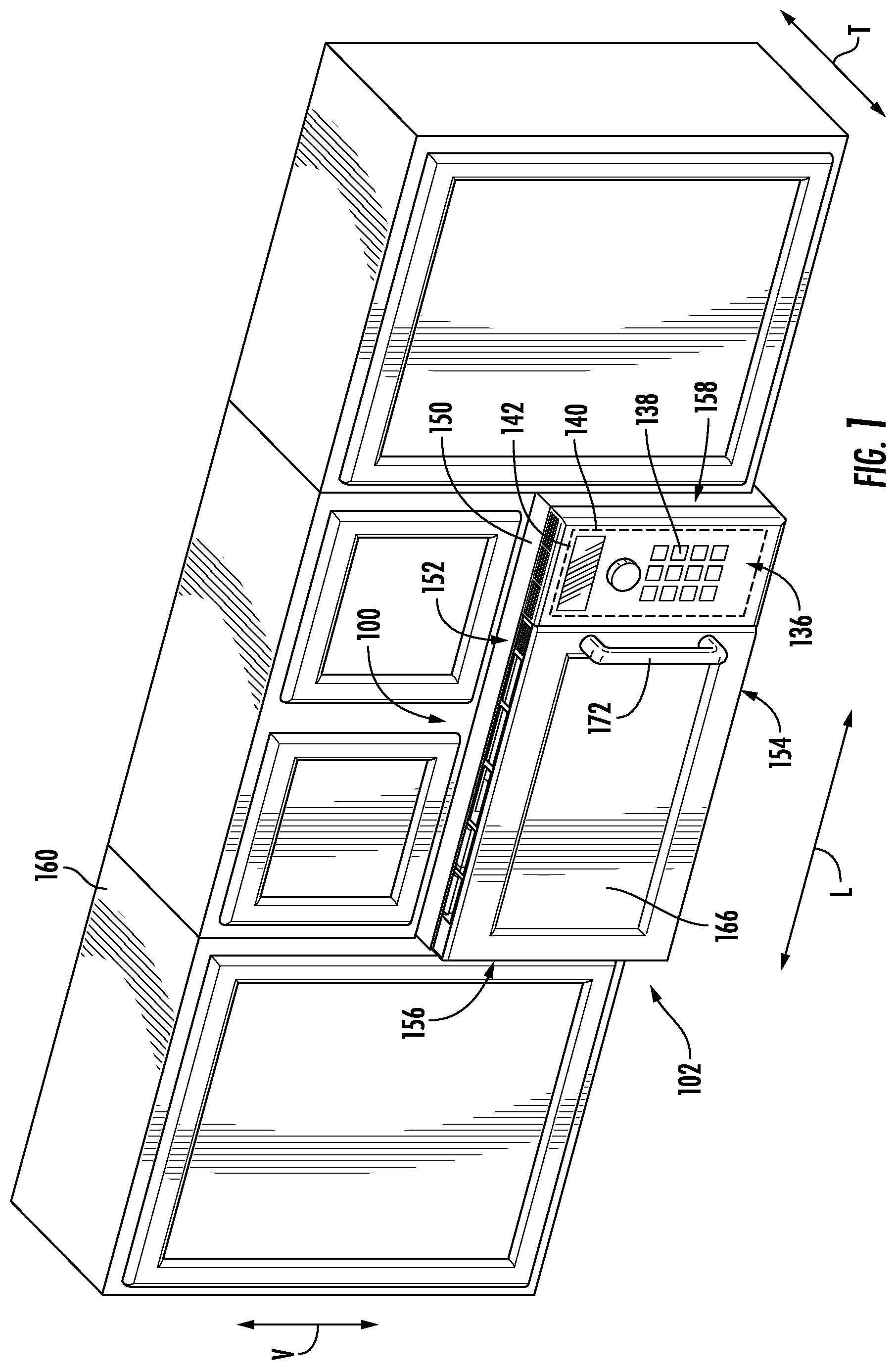 Patent US12098838 Figure 1 – Lighting assembly for over the range microwave oven