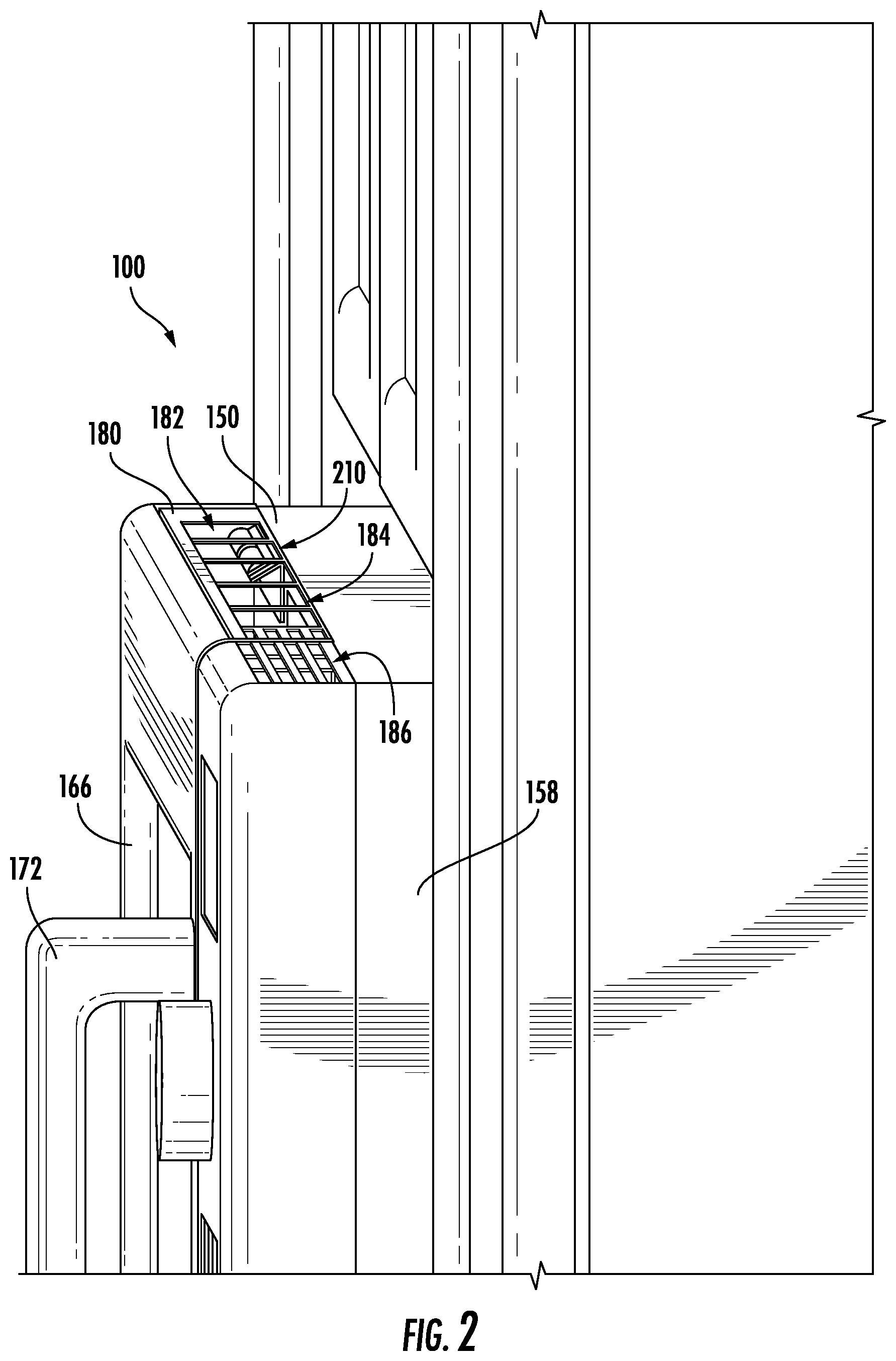 Patent US12098838 Figure 2 – Lighting assembly for over the range microwave oven