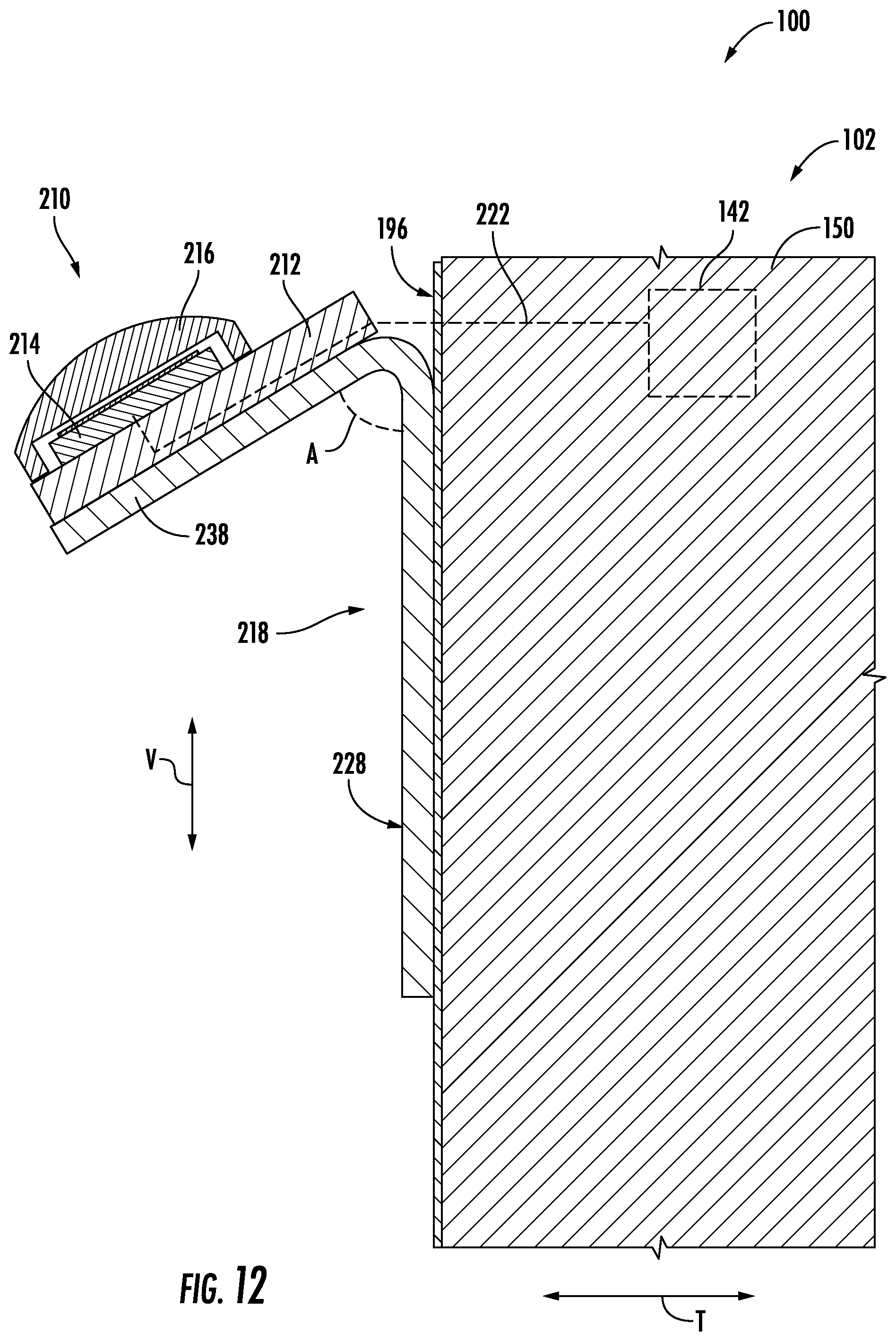 Patent US12098838 Figure 7 – Lighting assembly for over the range microwave oven